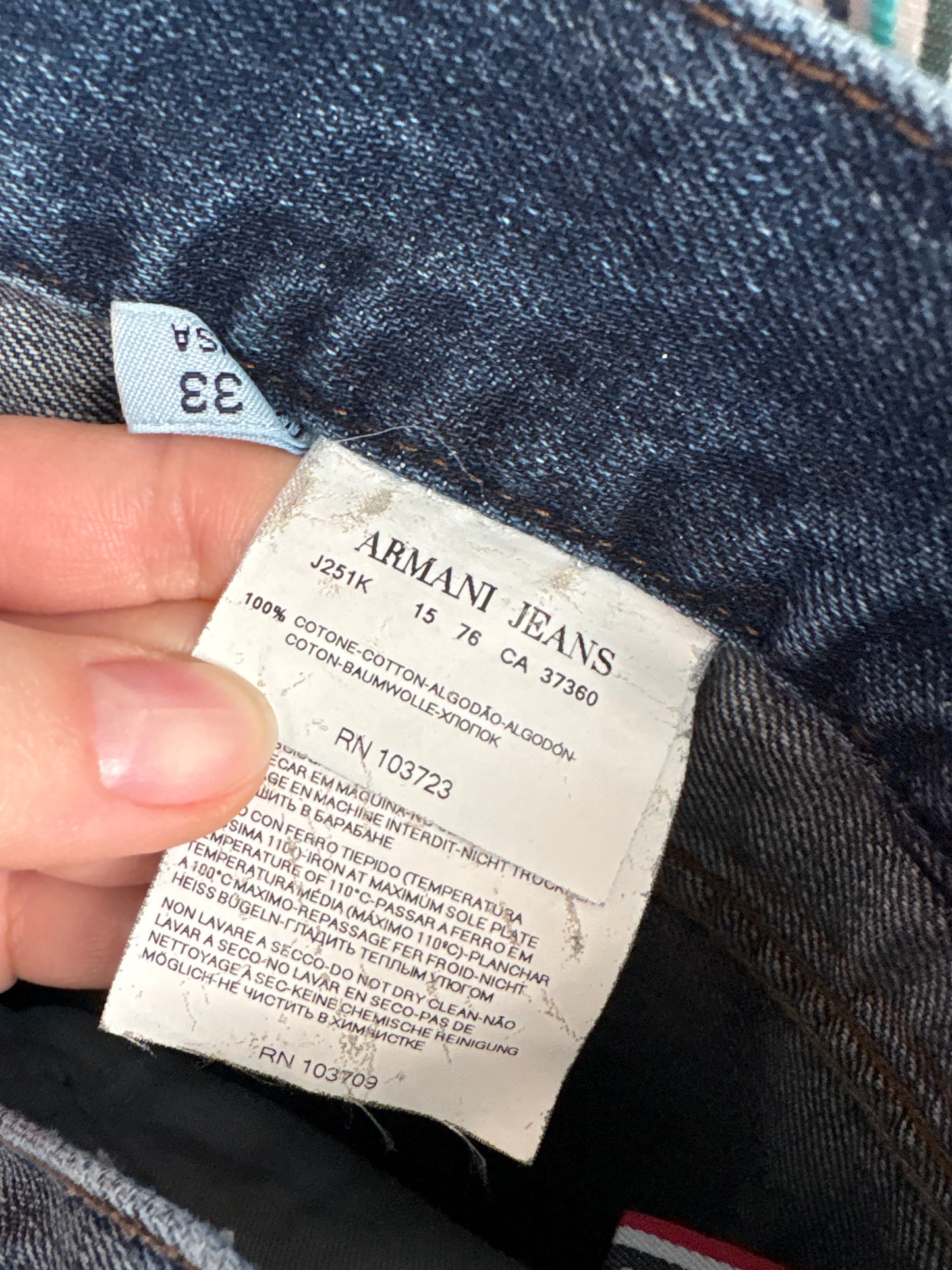 Jeans Armani tall bootcut ușor modelatori