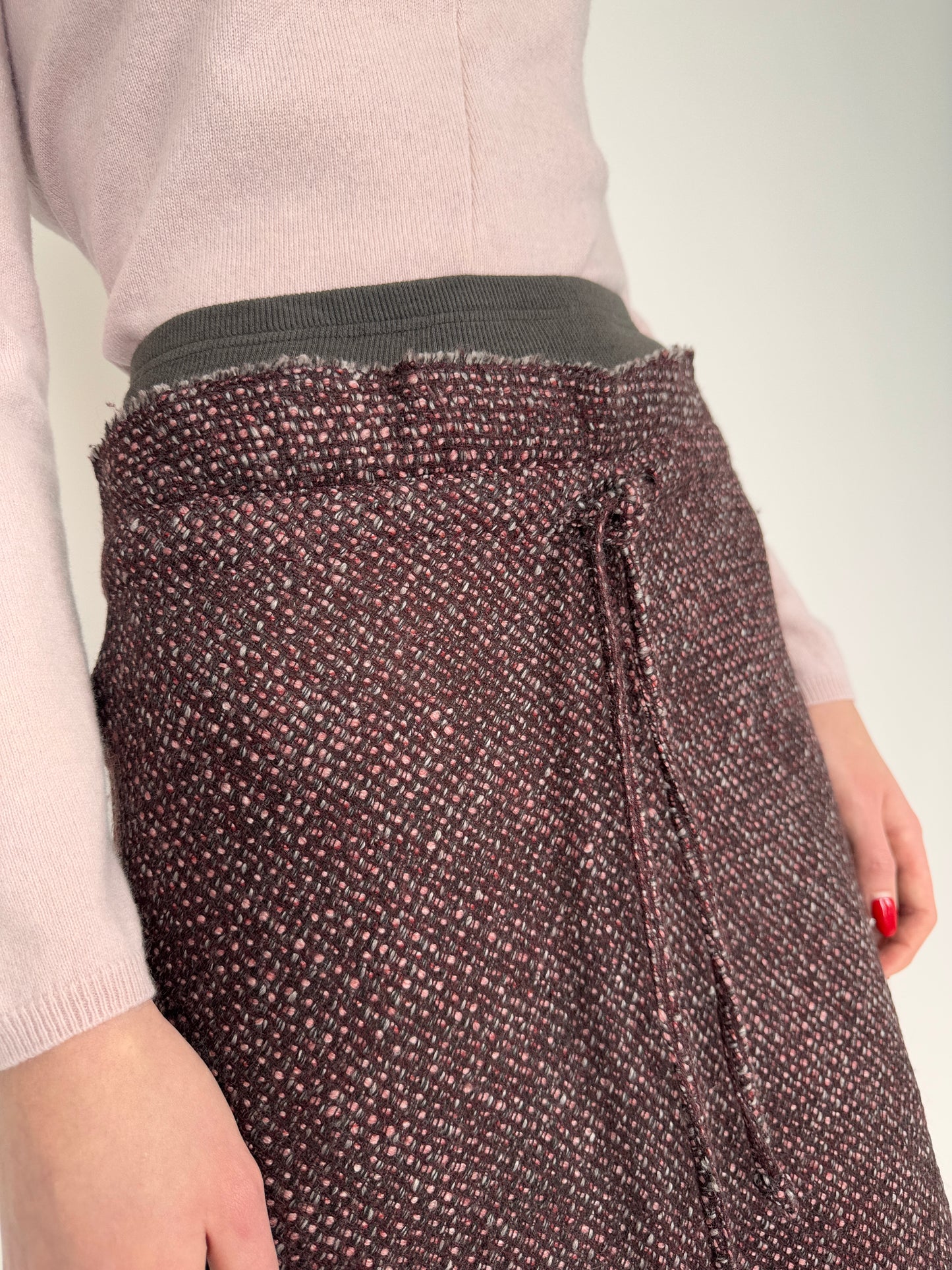 Set luxury italian Patrizia Pepe din tweed de lana extrafina și vascoza