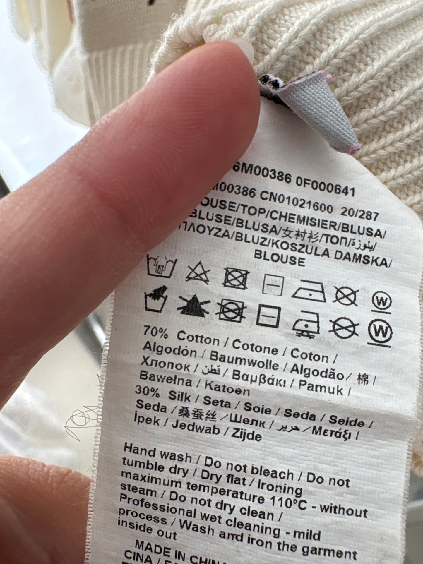 Top luxury Trussardi brodat din mătase naturală și bumbac