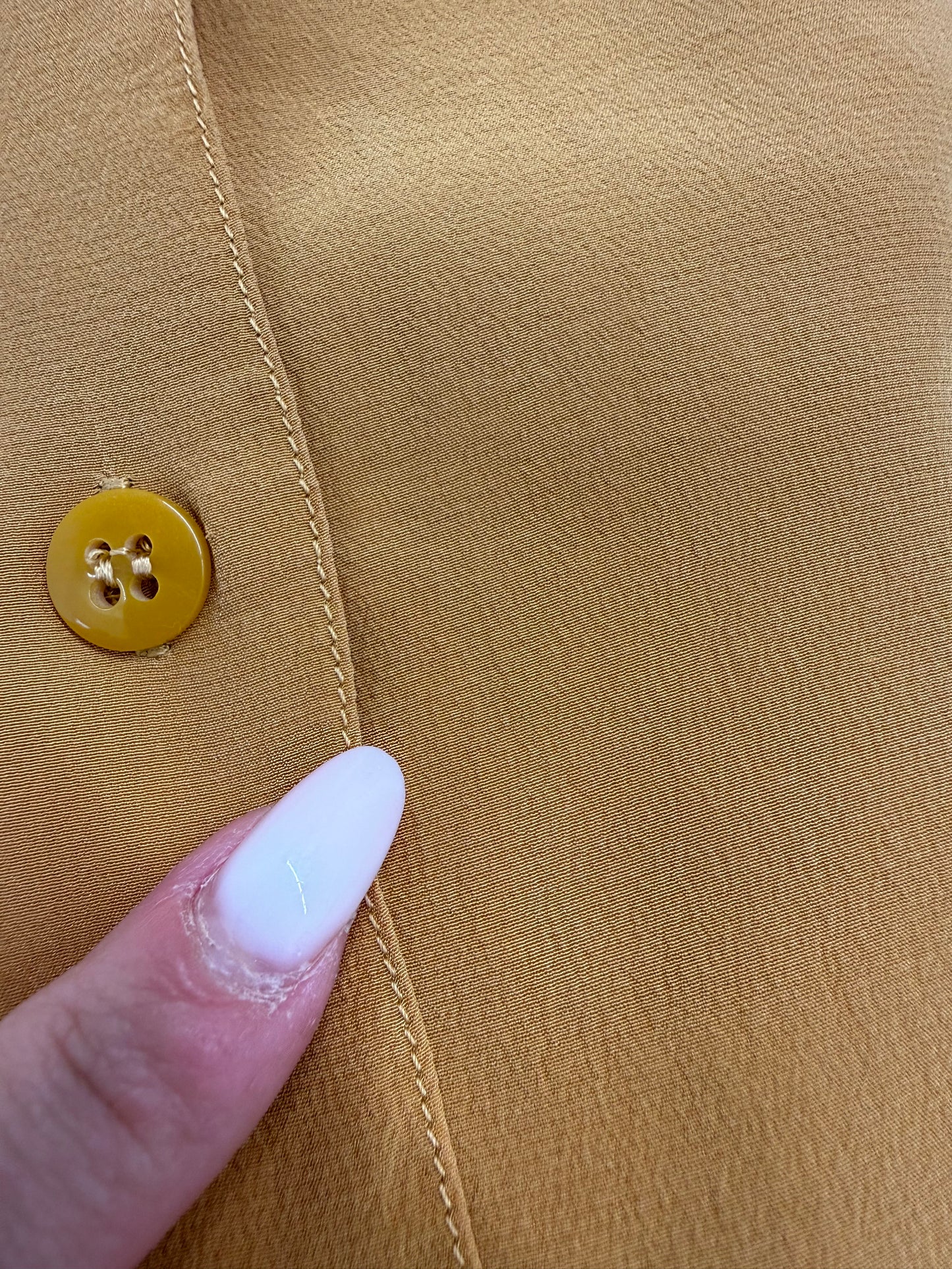 Cămașa cambrata din mătase matahală mustard yellow