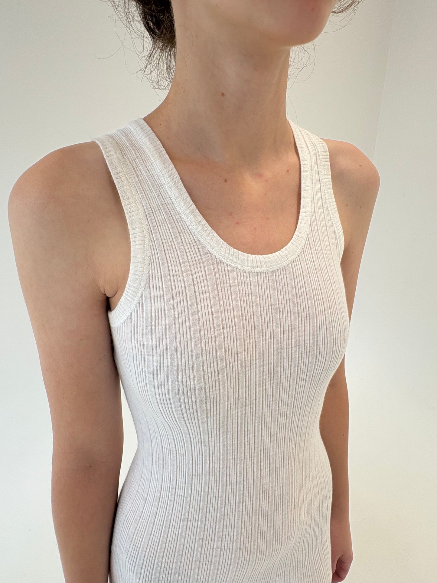 Top italian din mix de lana extrafina ribbed