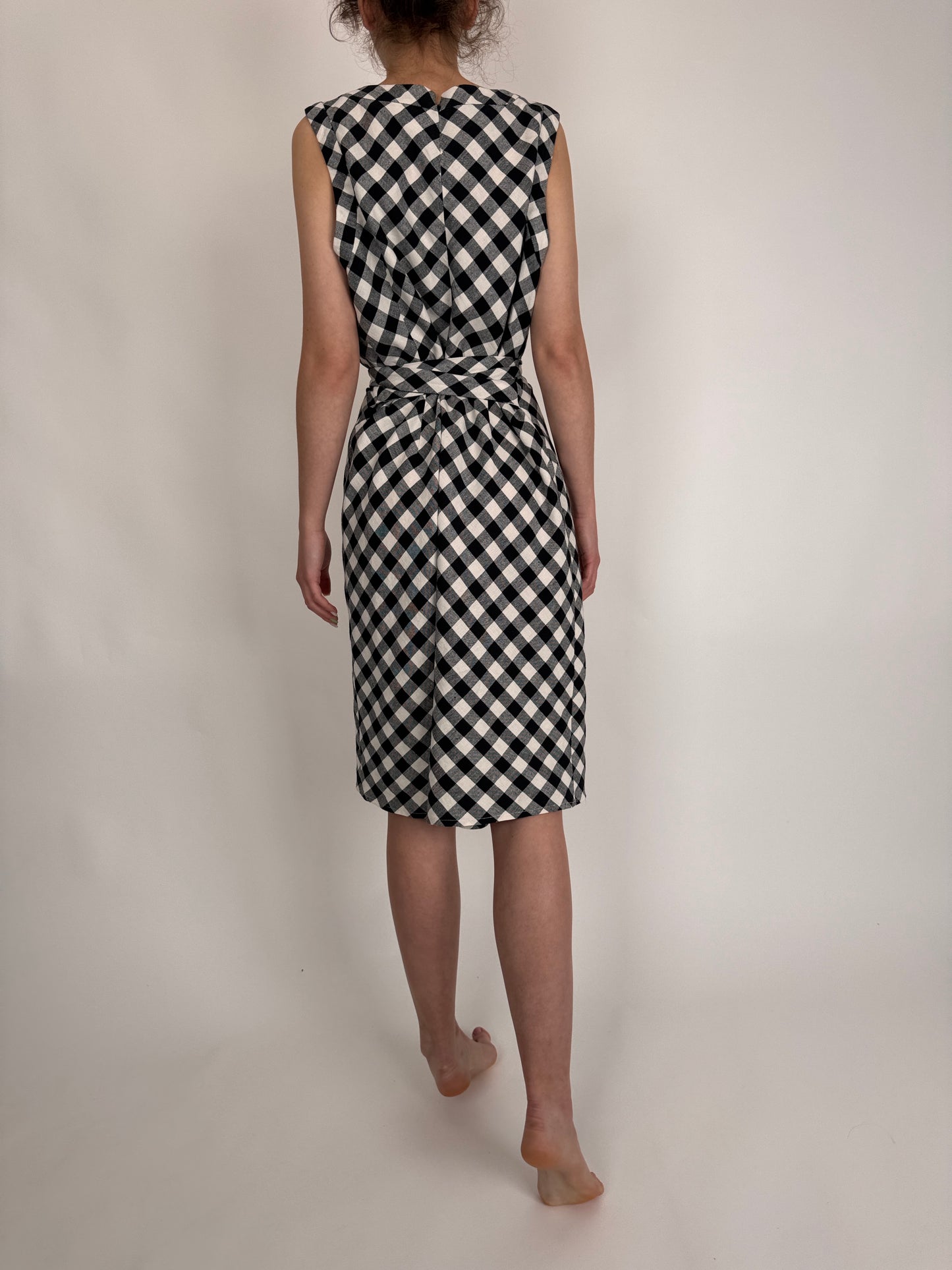 Rochie de brand super premium Hobbs gingham cu talie reglabilă