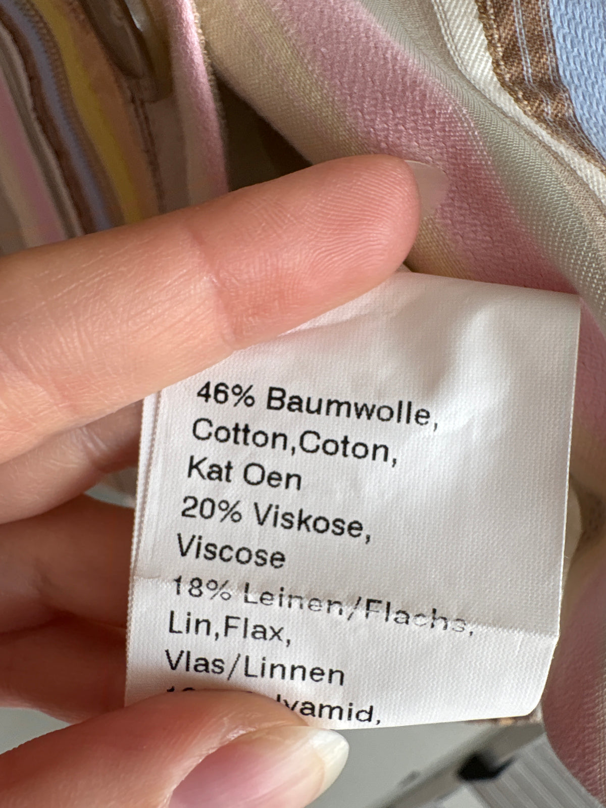 Sacou clasic premium Madeleine în dungi texturate și culori pudrate