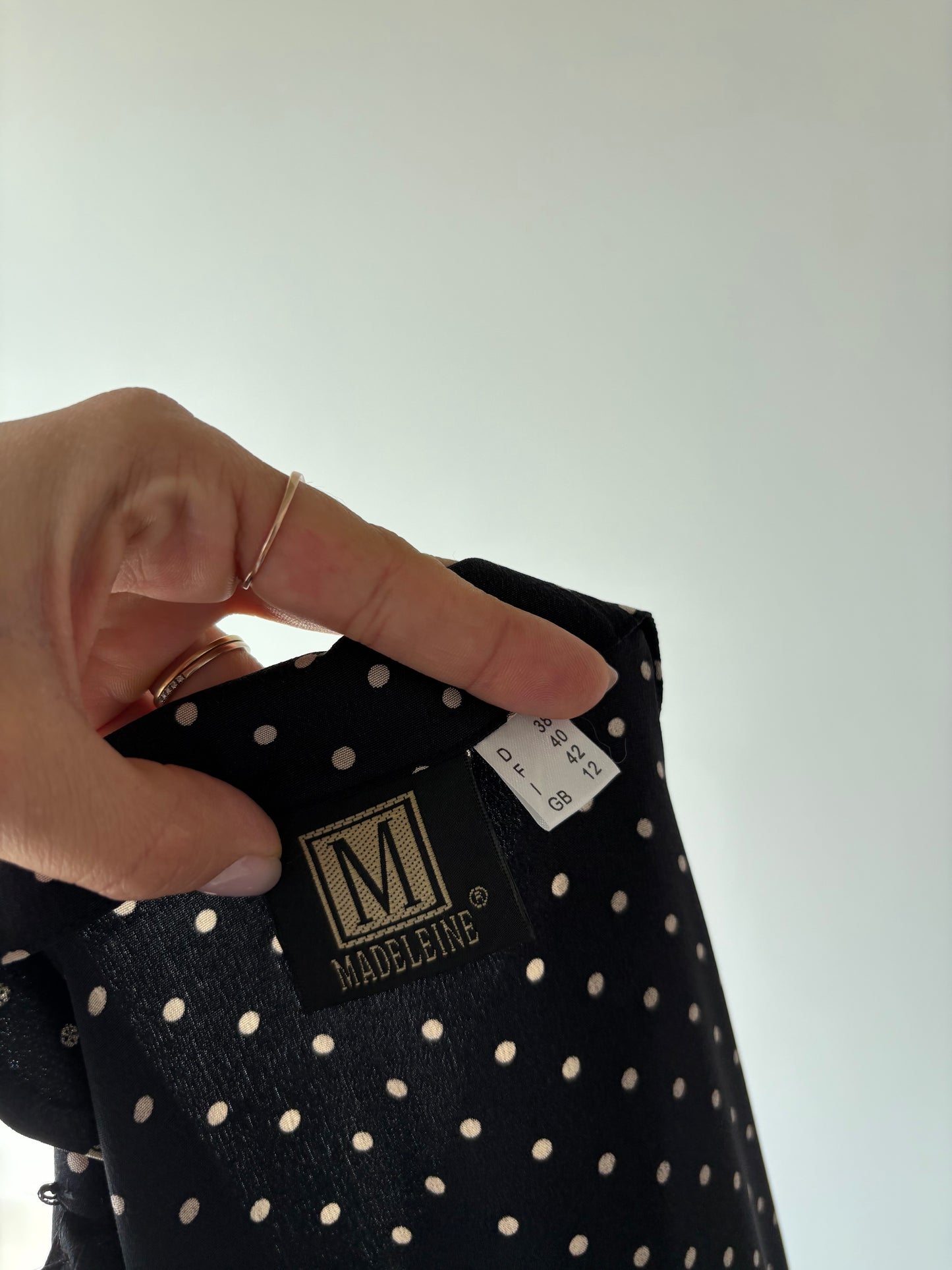 Rochie Maxi luxury Madeleine din mătase naturală cu buline de la zi la seară