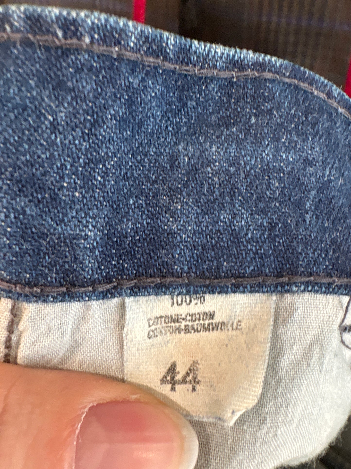 Jeans tall indigo wash cu pense și interior dublat cu bumbac