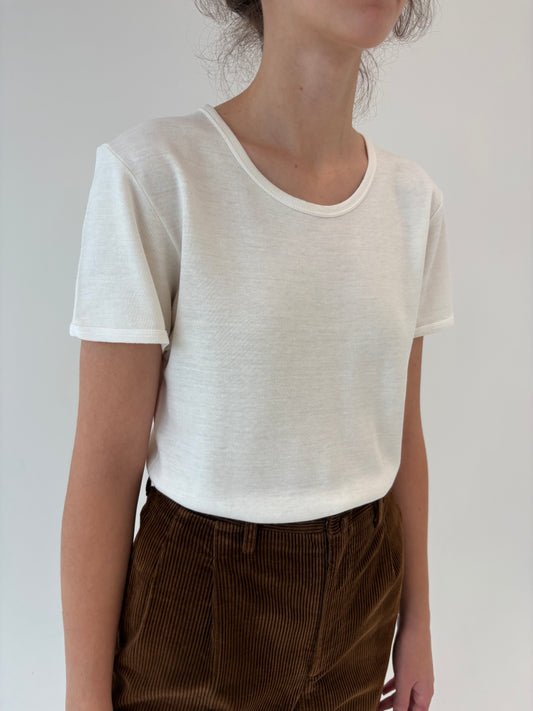 Top italian cu exterior din mix de lana extrafina și interior din bumbac