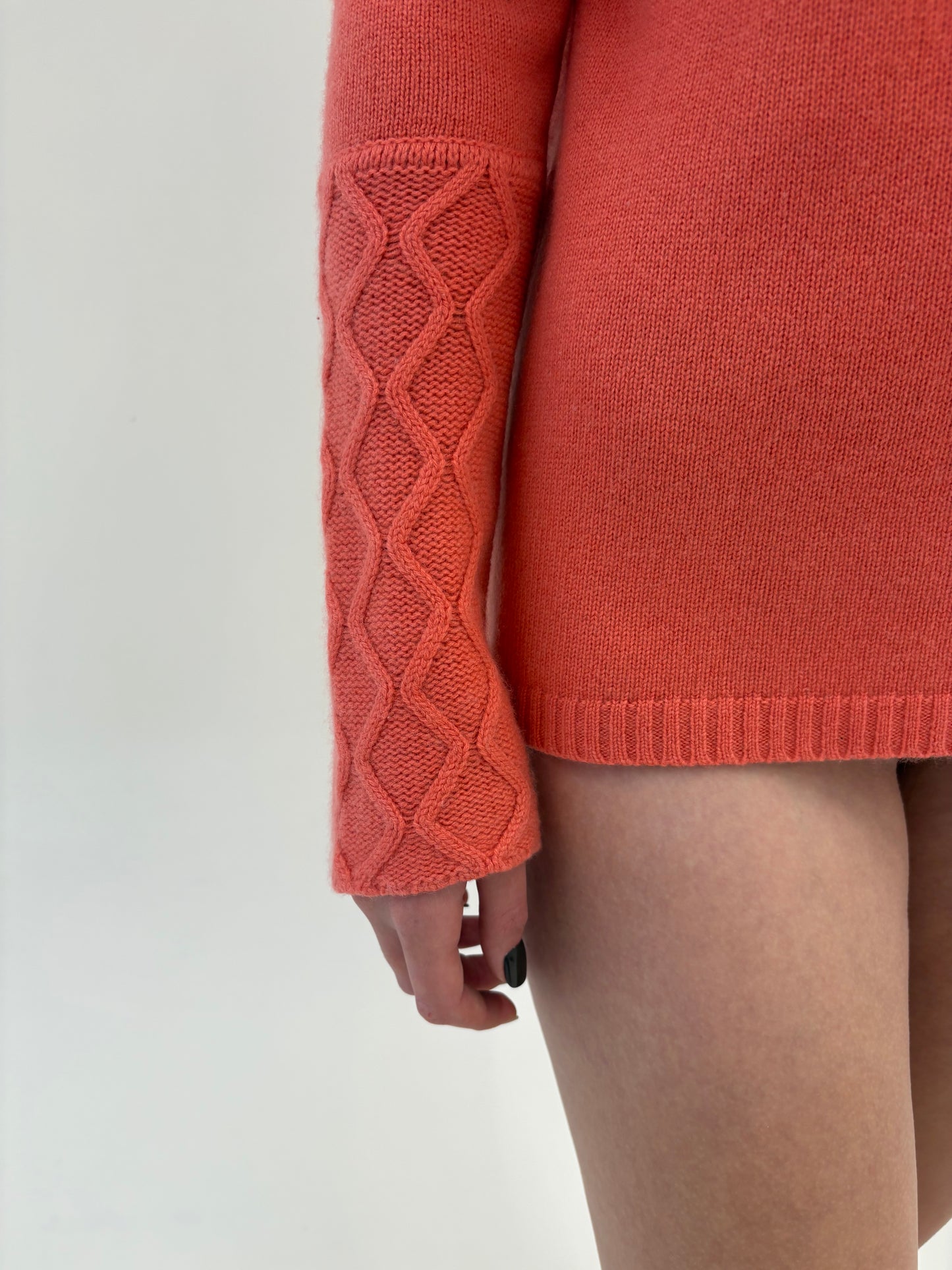 Maleta tall din cașmir multiply super gros salmon Pink