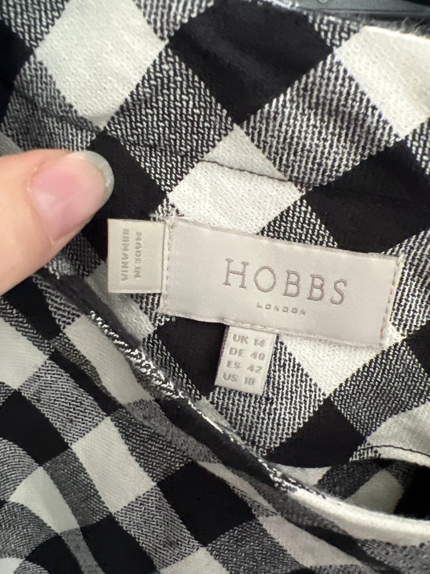 Rochie de brand super premium Hobbs gingham cu talie reglabilă