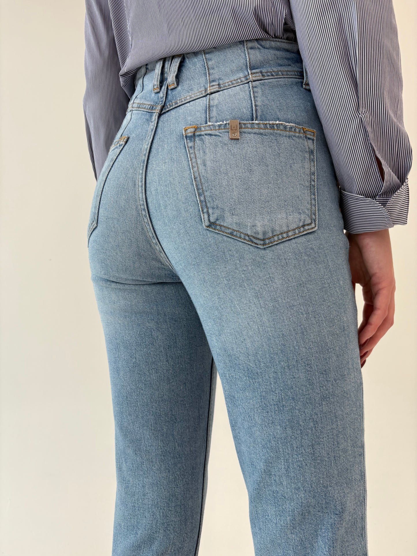 Jeans vintage petite uitra modelator cu talie înaltă de brand premium Liu&Jo