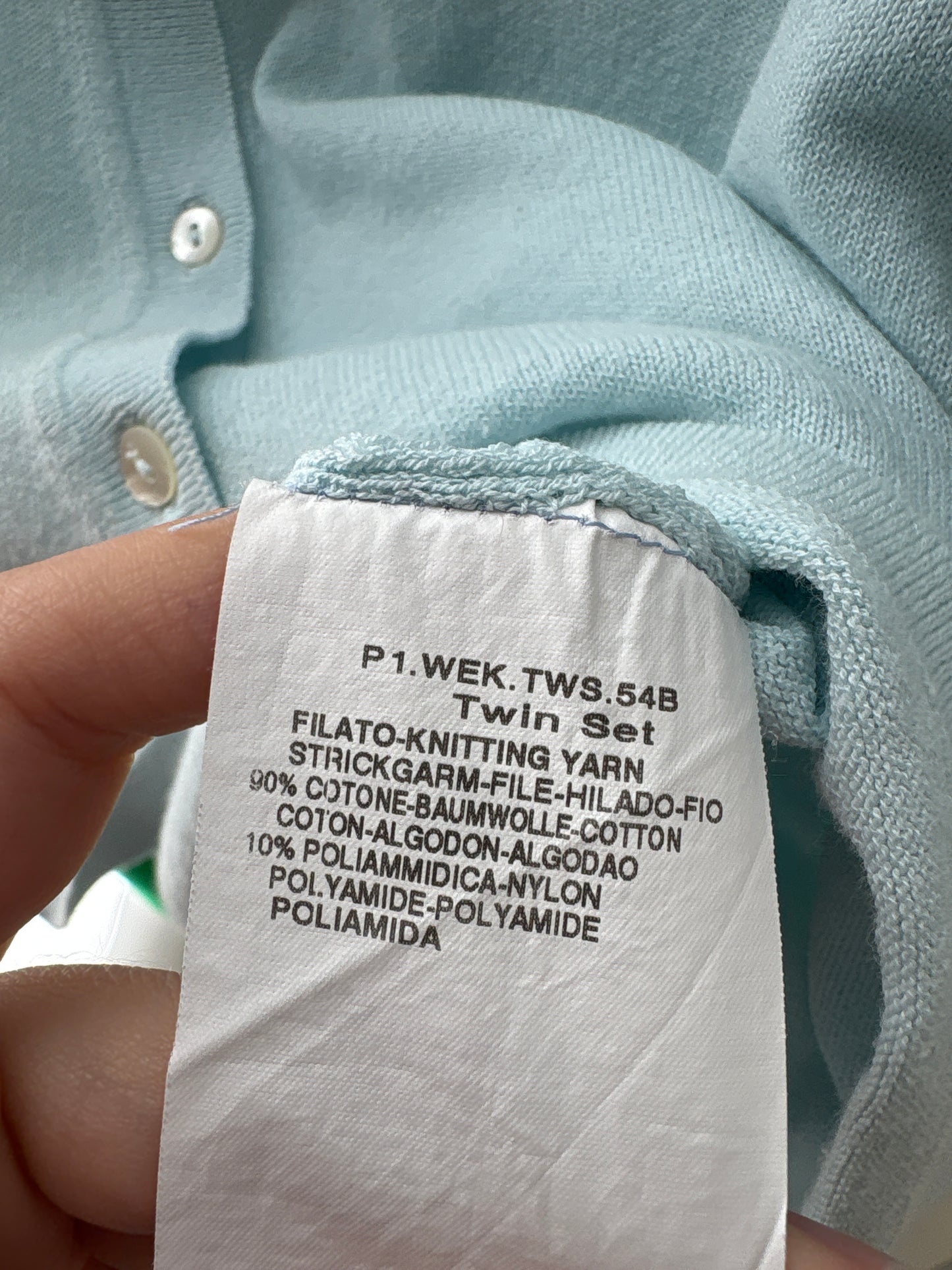 Cardigan baby blue Max Mara de vară din bumbac
