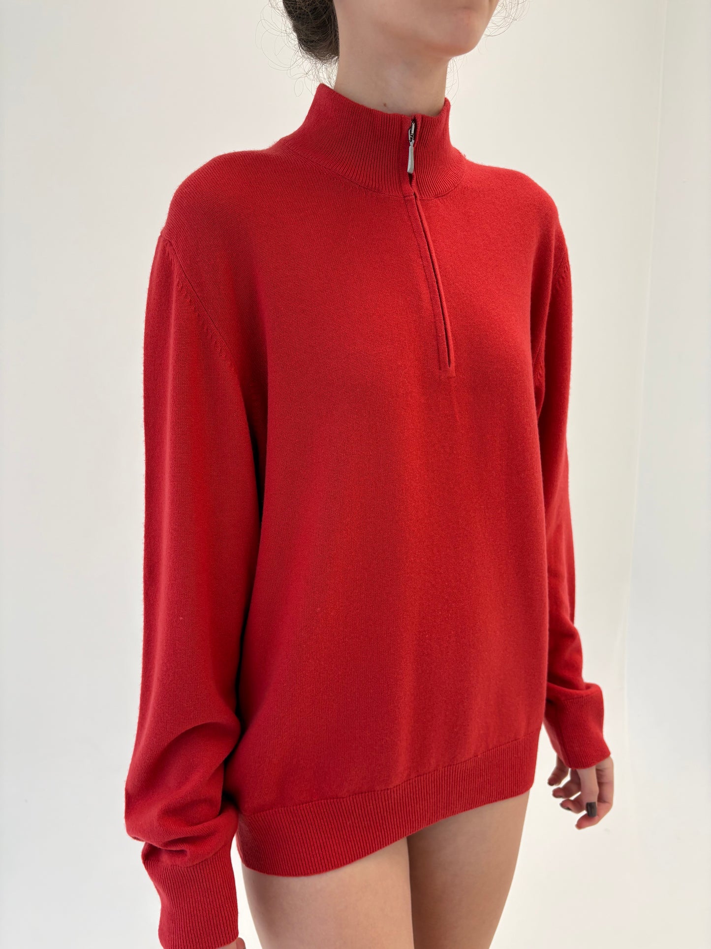 Maleta din cașmir multiply de brand luxury de tricotaje coral red