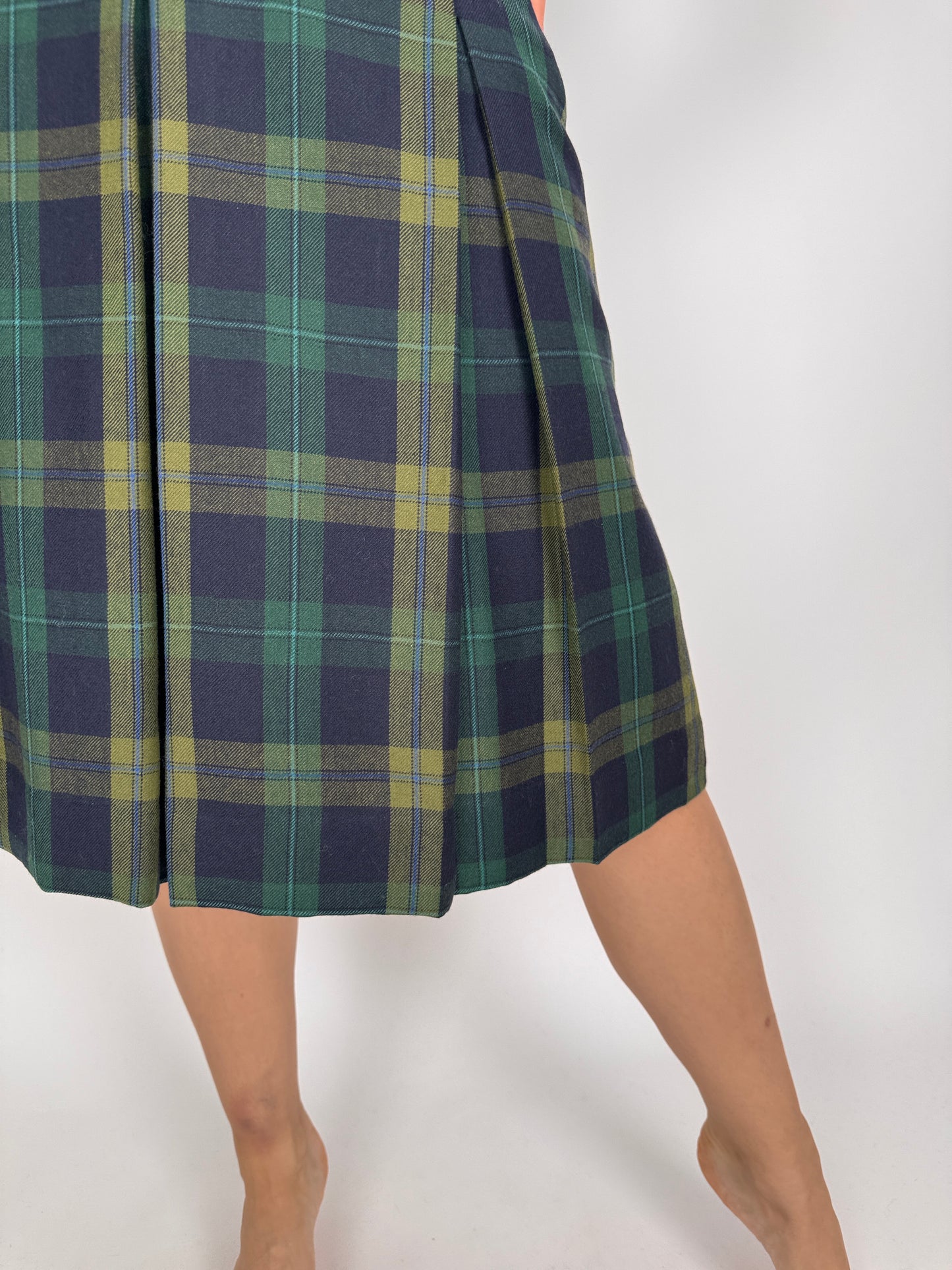 Fustă din Tartan extrafin din mix de lana în nuanțe superbe