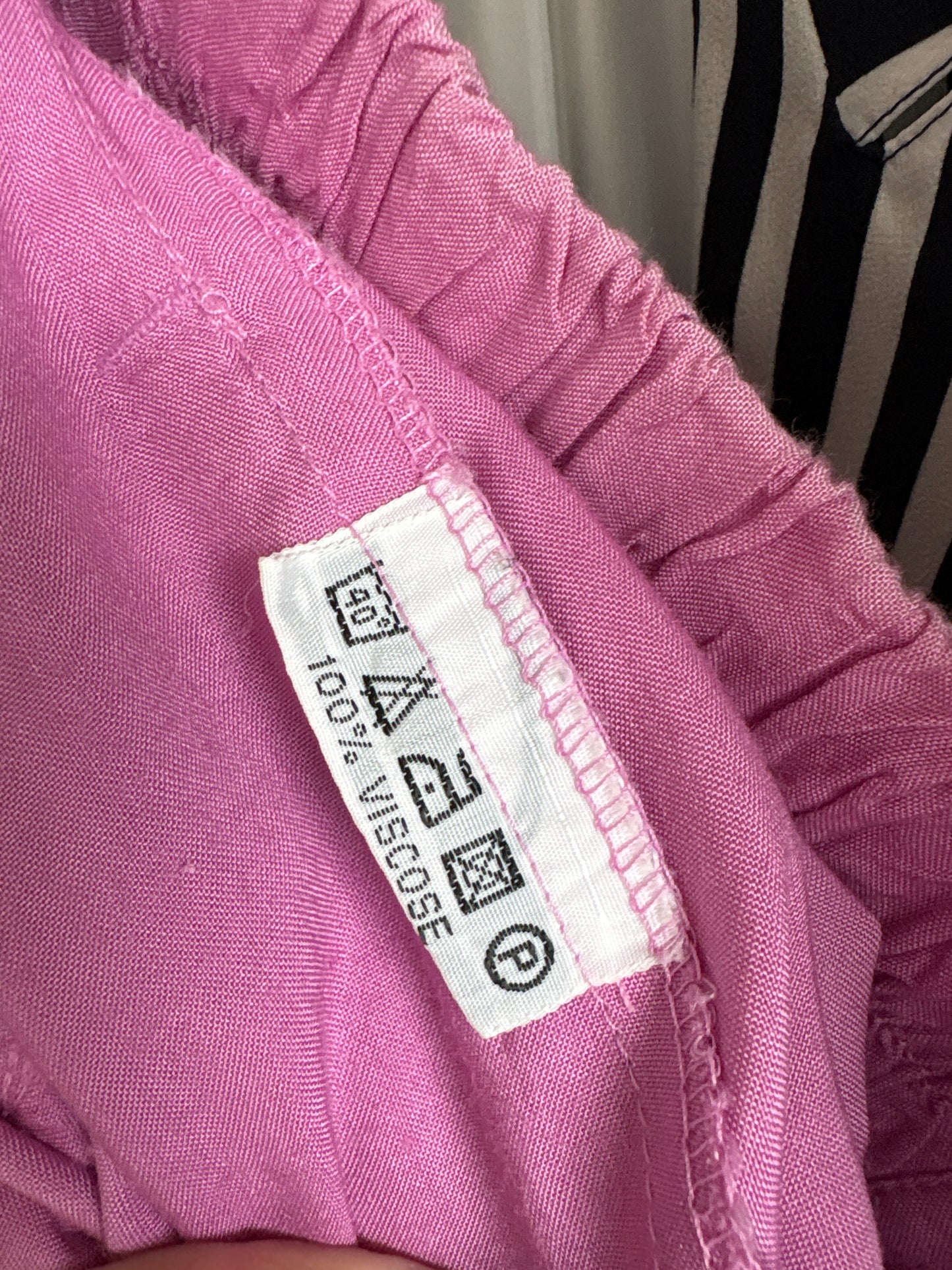 Pantaloni ultra ampli vaporosi de vară cu talie ultra marcată elastică