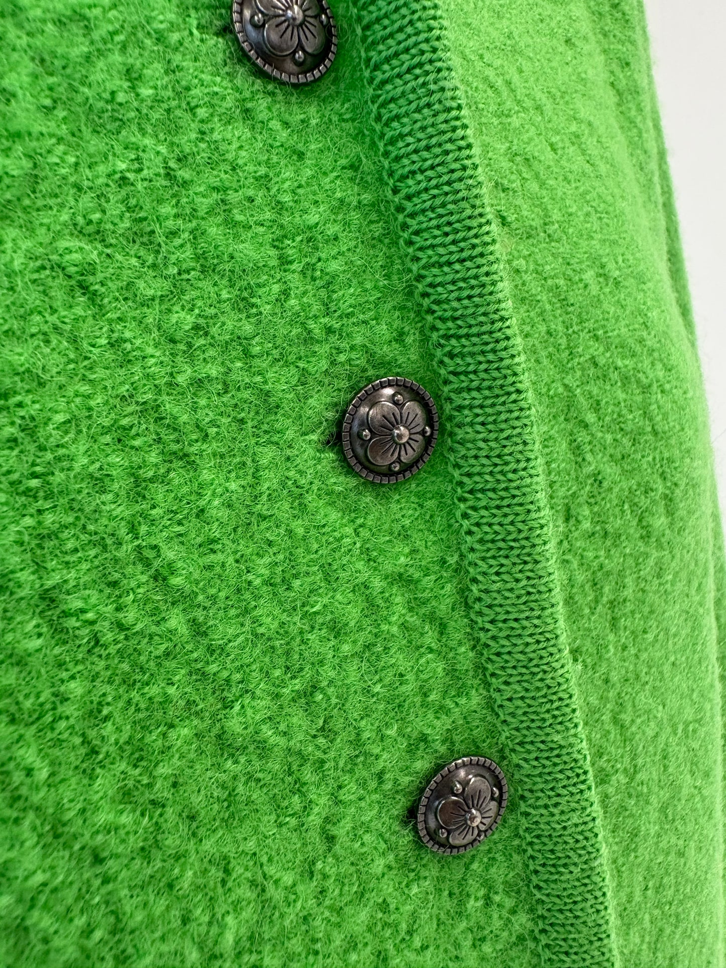 Sacou cambrat din lana plină electric green