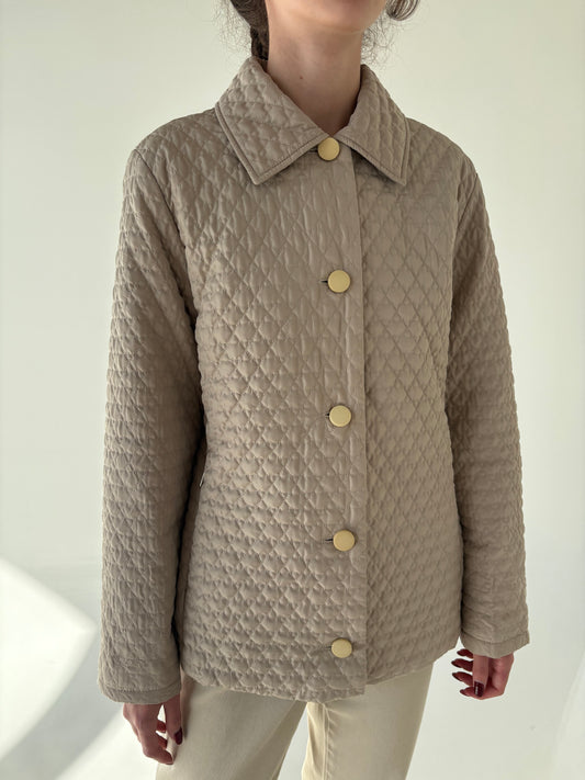 Jacheta camel premium matlasata italiană