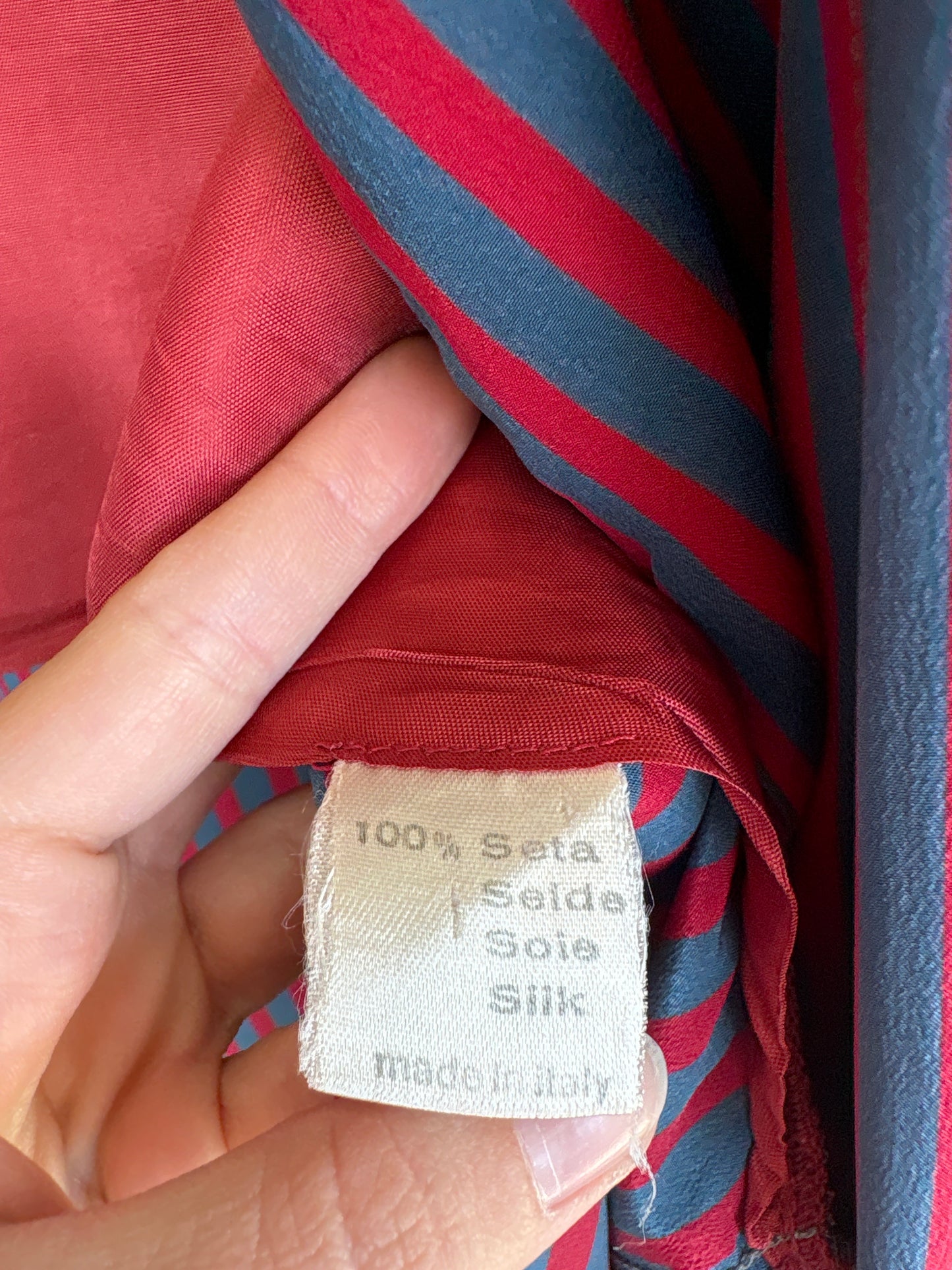 Halat luxury Lanvin de strada old vintage anii 70 din mătase naturală