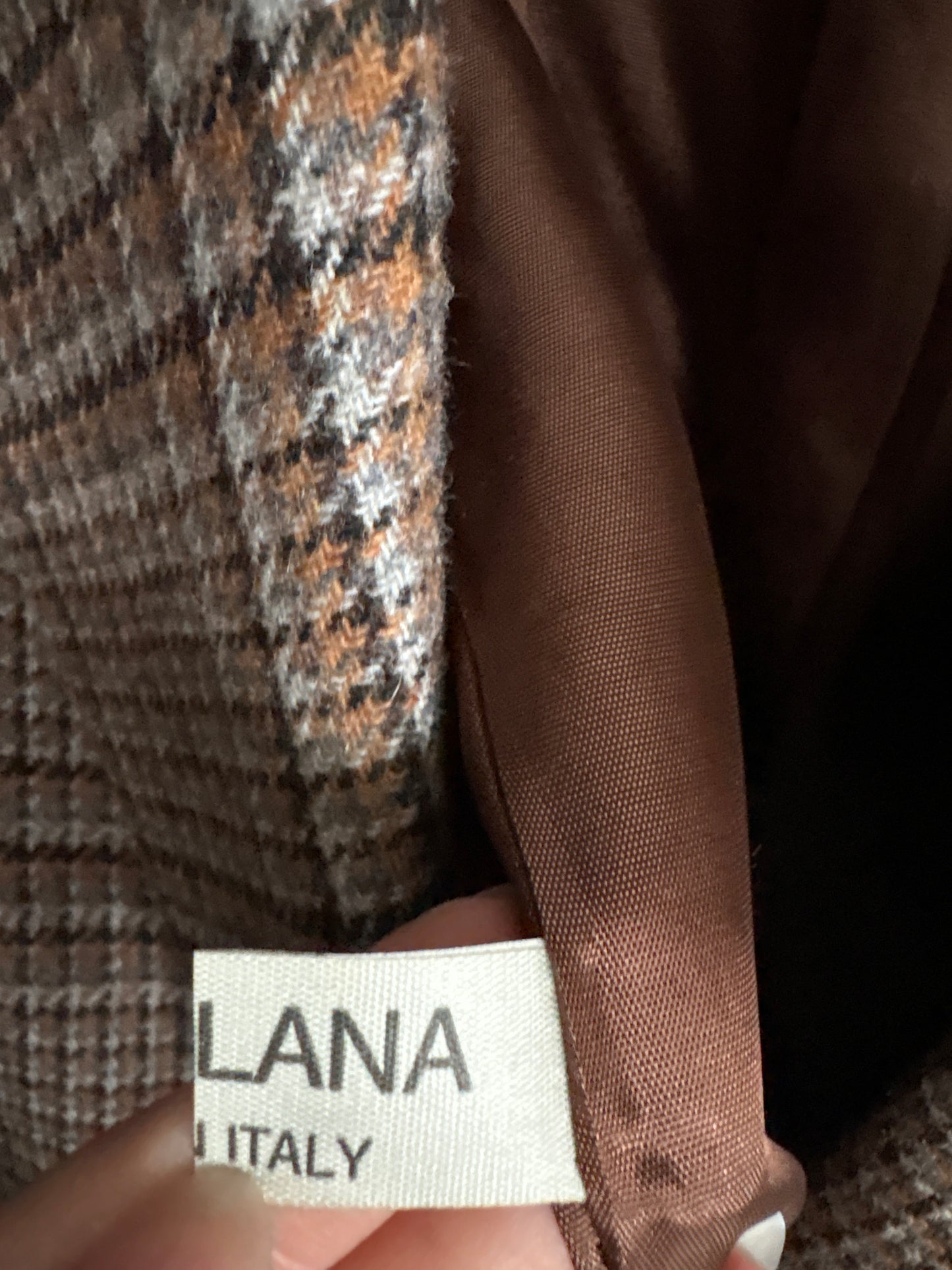 Sacou italian petigw din tweed de lana extrafina camel, negru și gri