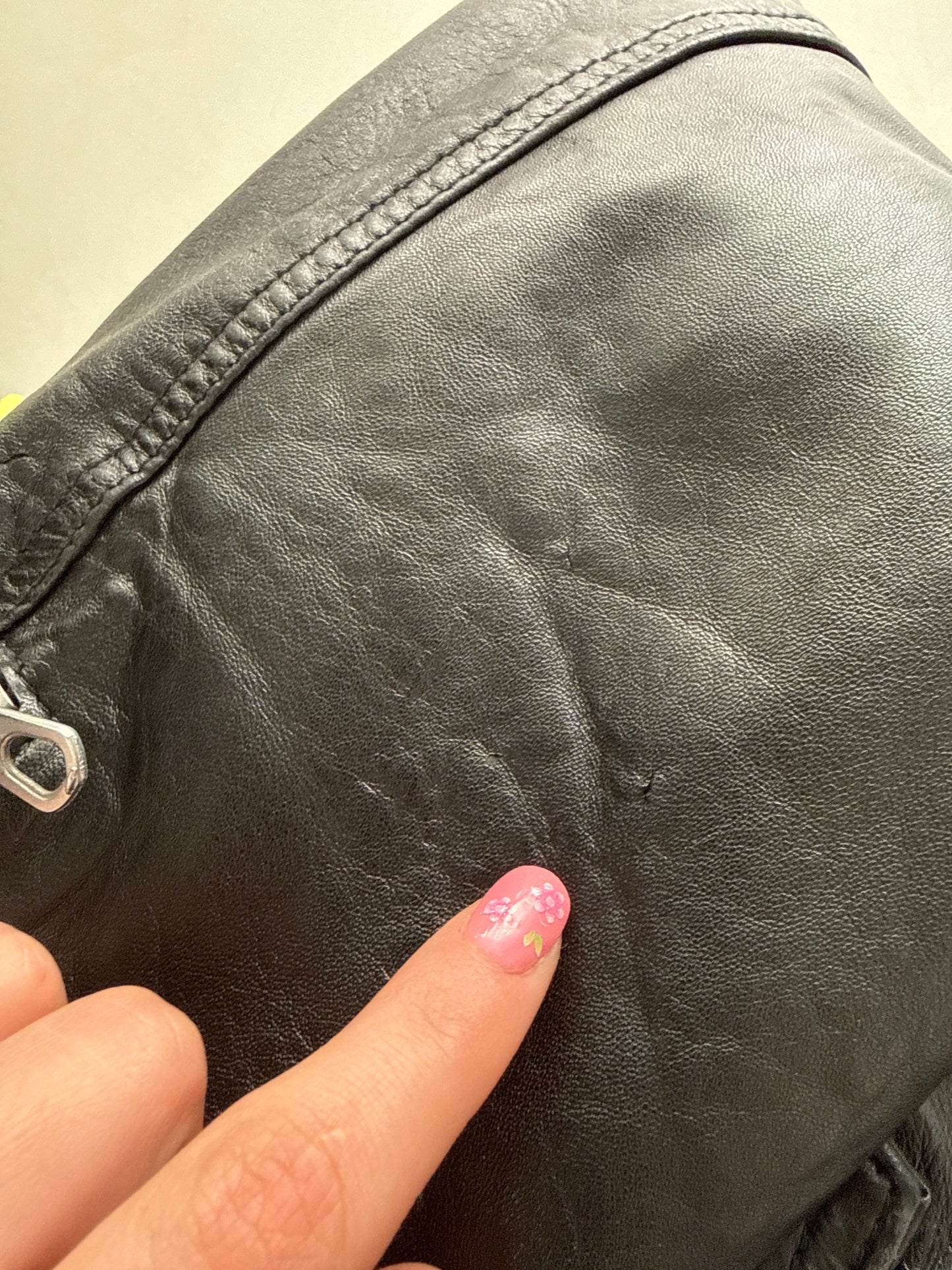 Geacă biker vintage Italiană din piele naturală