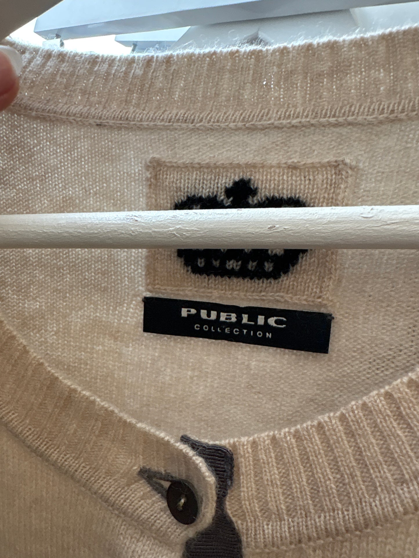 Cardigan colorblock din cașmir multiply in culori neutre