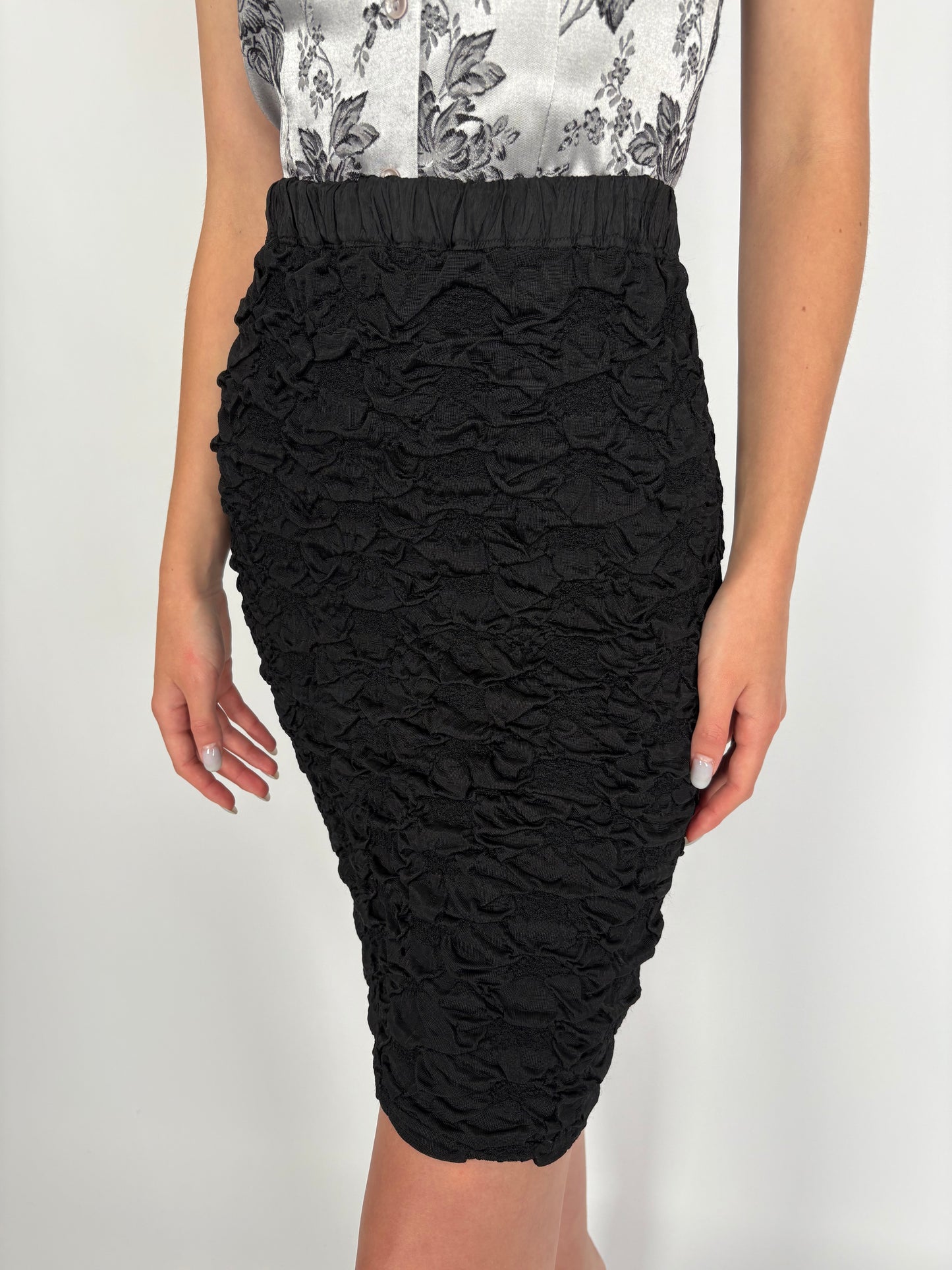Fustă ultra conică gofrata modelatoare