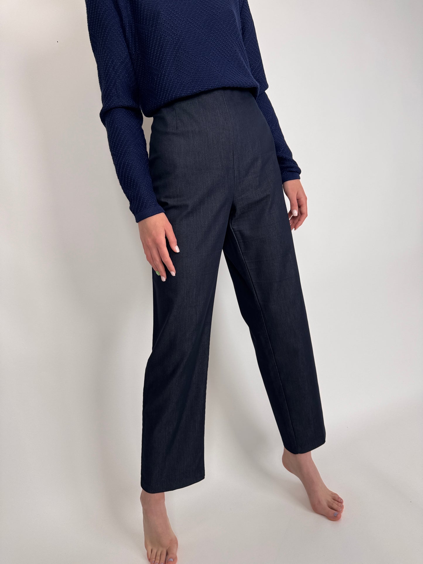 Jeans business modelator cu talie înaltă