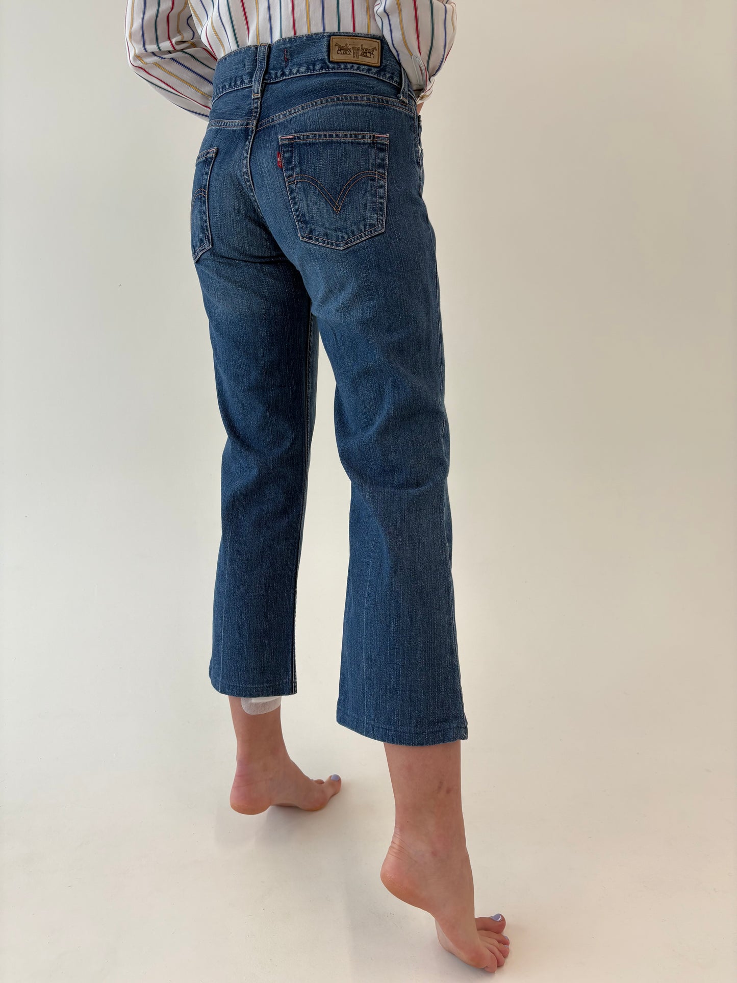 Jeans Levi’s straight leg petite model ‘Eve’ clasic wash