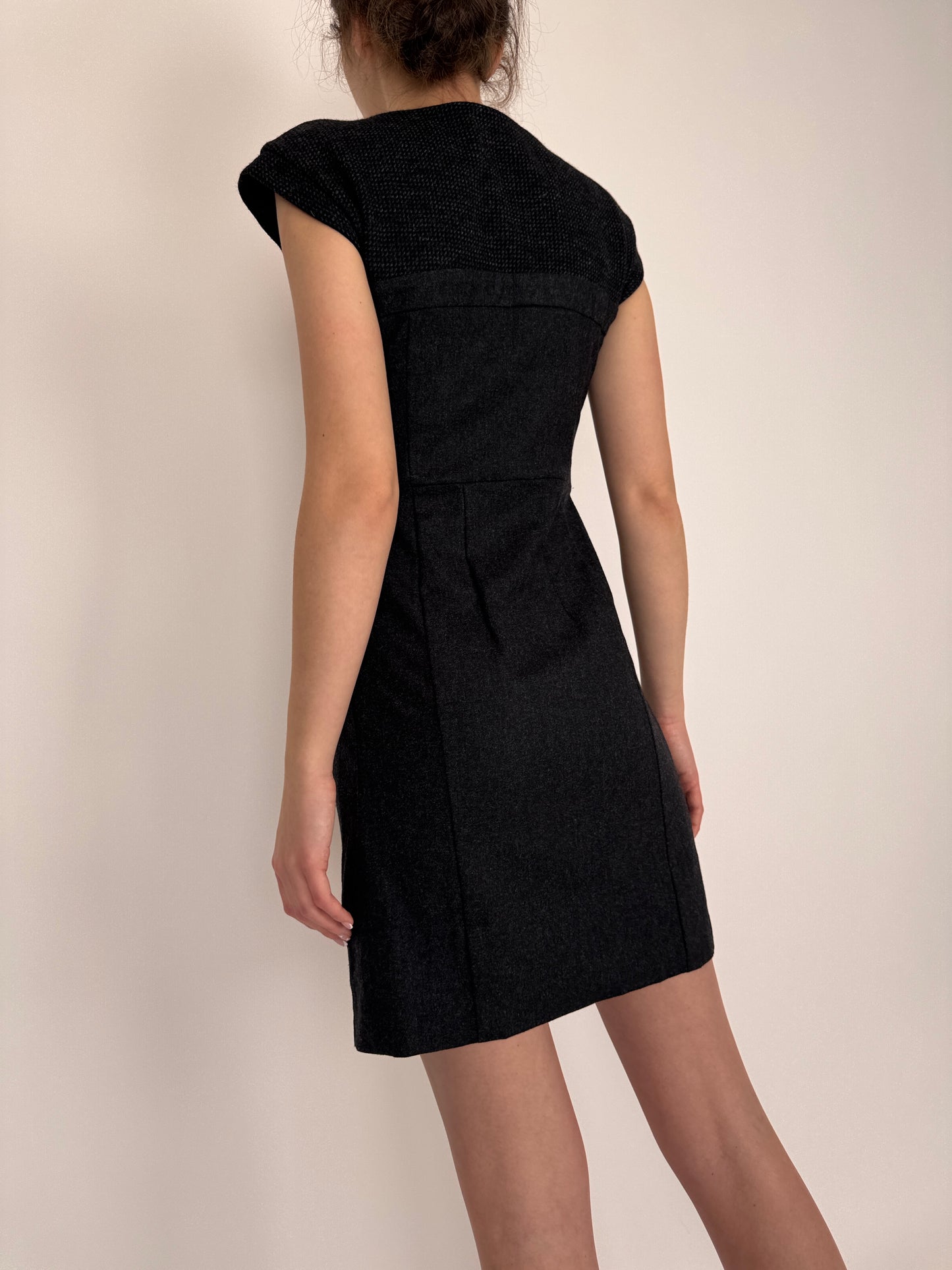 Rochie charcoal gray Max&Co by Max Mara cu talie marcată