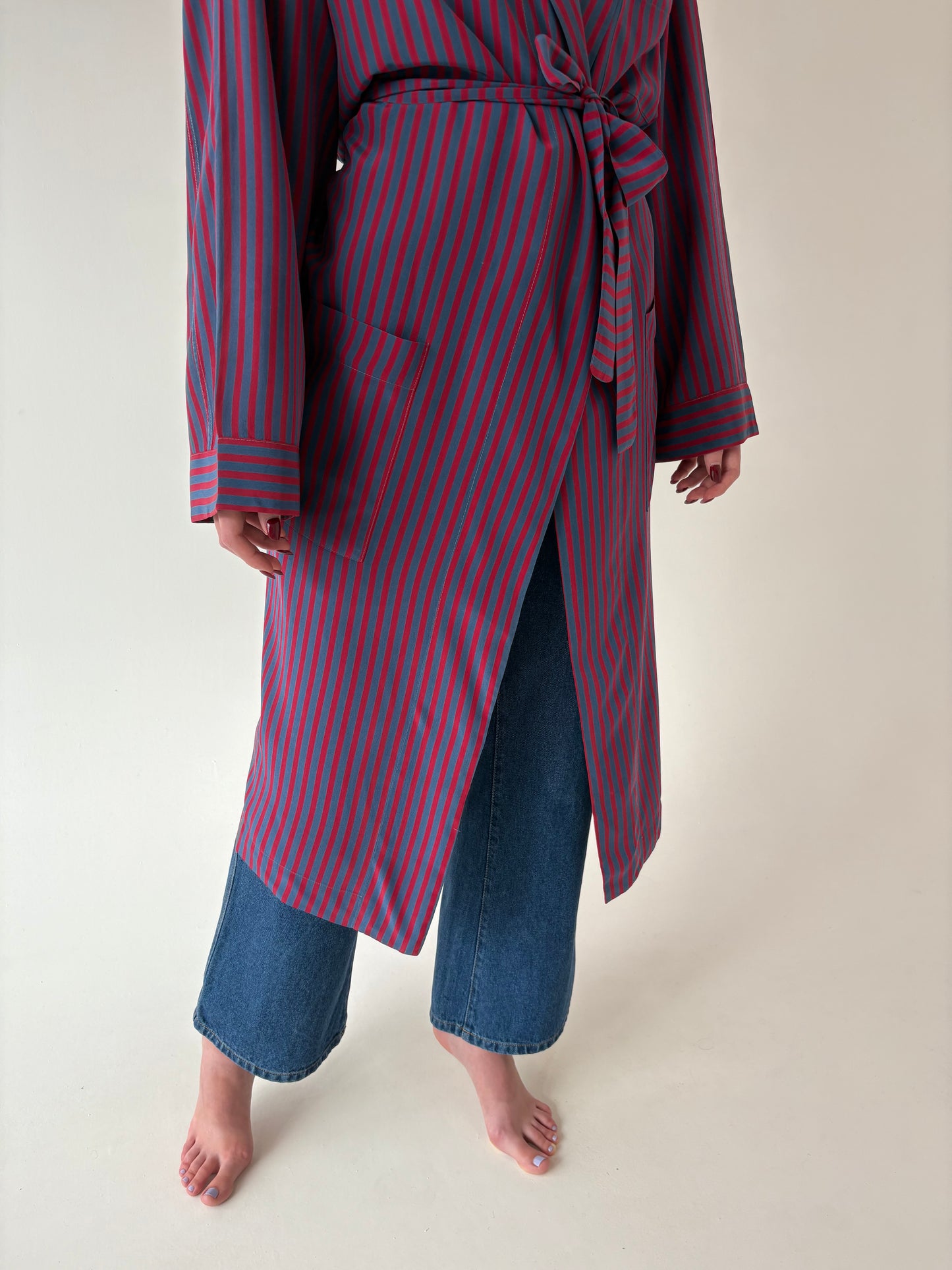 Halat luxury Lanvin de strada old vintage anii 70 din mătase naturală