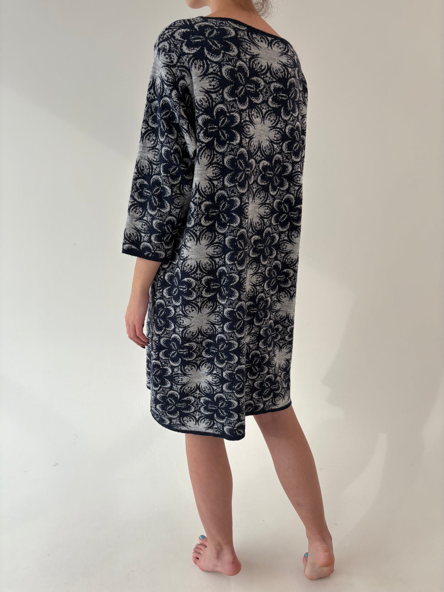 Rochie din jerse de lana merino extrafina de gramaj mare