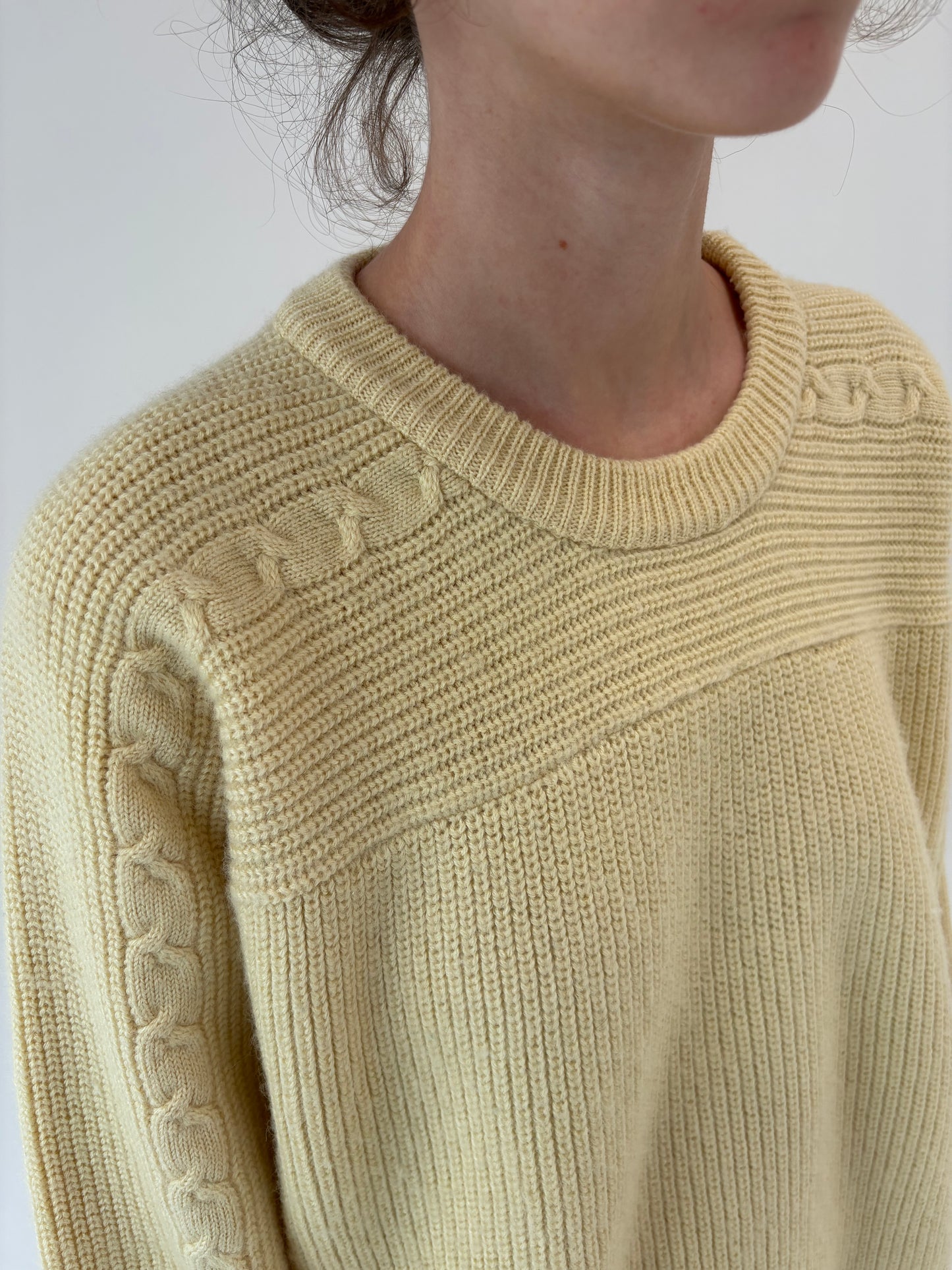 Pulover vintage luxury italian din lana extrafina de gramaj super mare