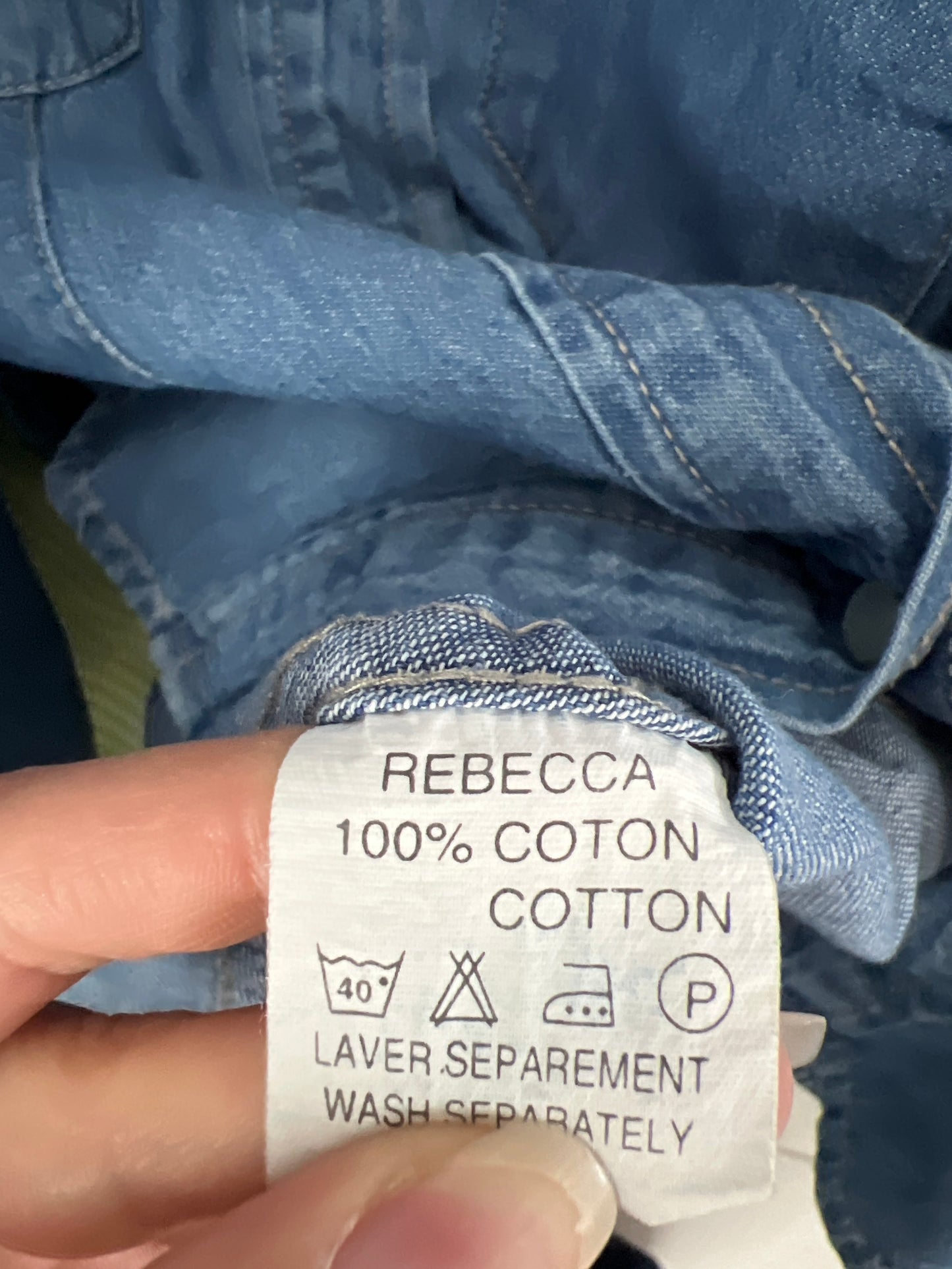 Cămașa vintage din jeans moale ușor cambrata