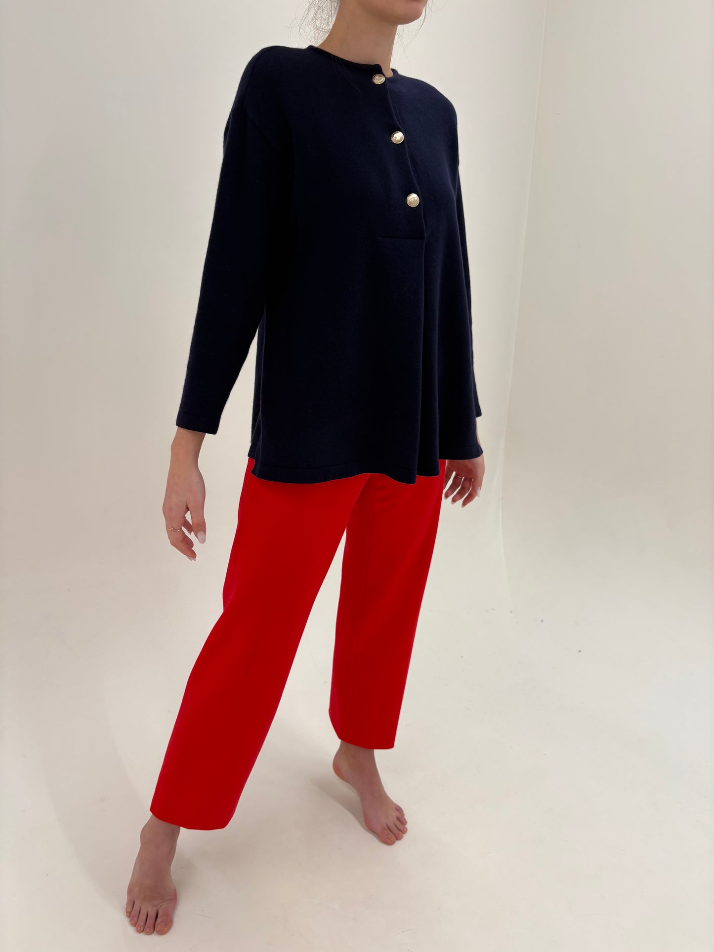 Pantaloni de brand luxury Les Copains cherry red