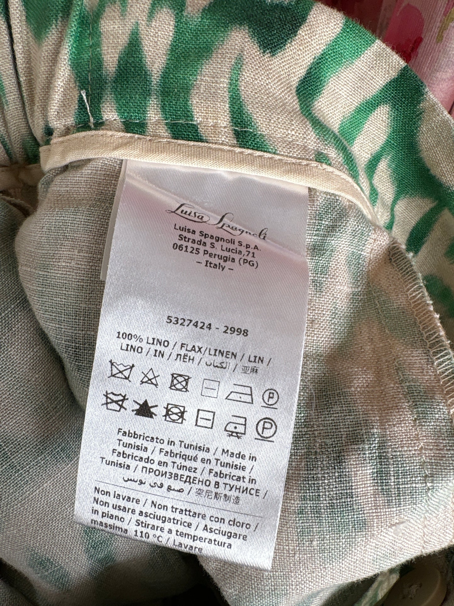 Pantaloni luxury Luisa Spagnoli palazzo din in camel cu print