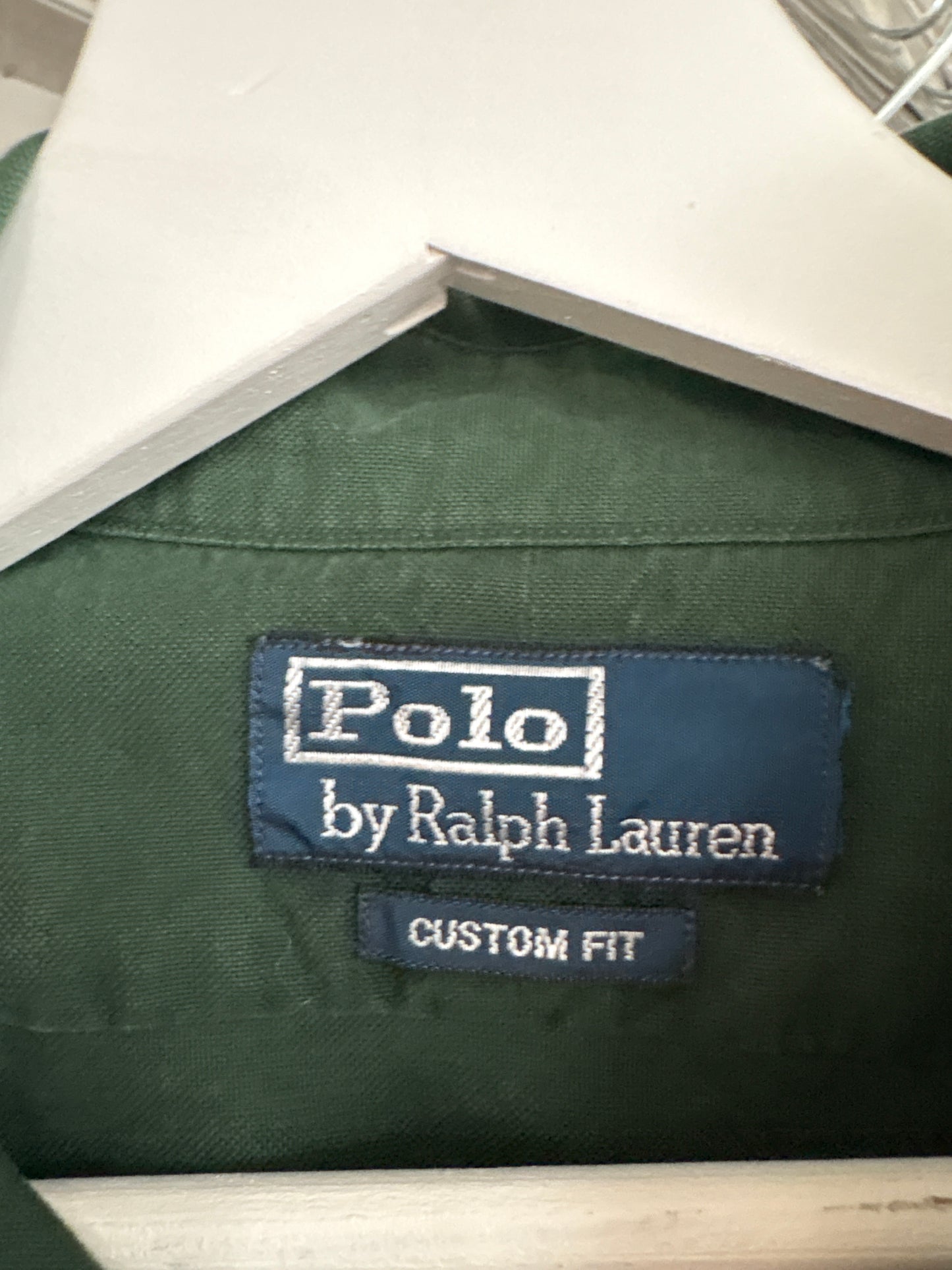 Cămașa sport Ralph Lauren din poplin gros de bumbac forest green