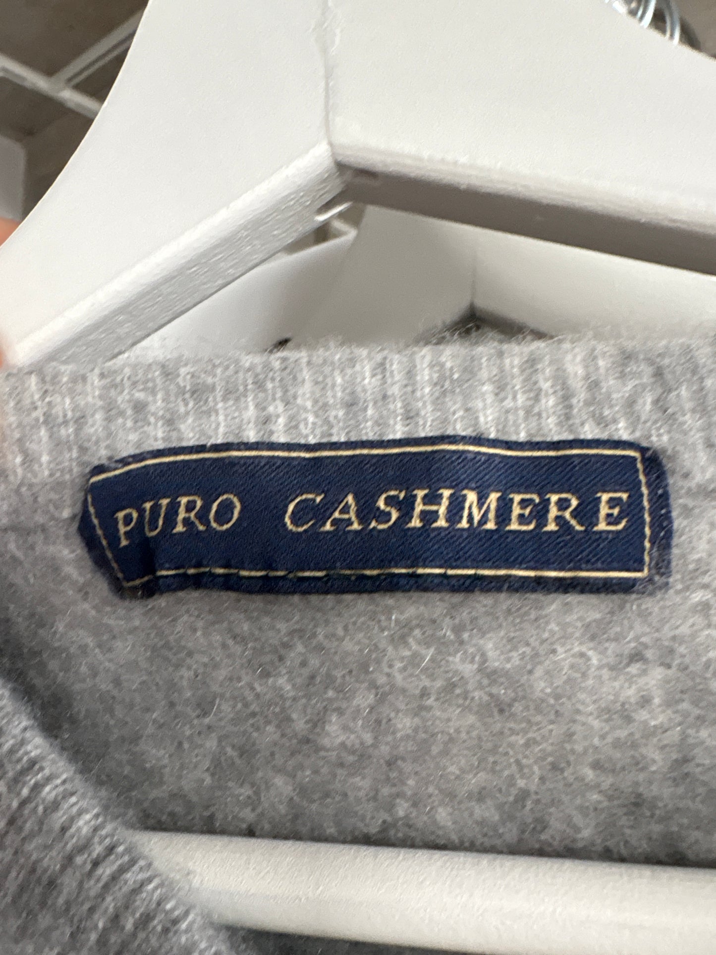 Pulover silver gray din cașmir gros de gramaj mare
