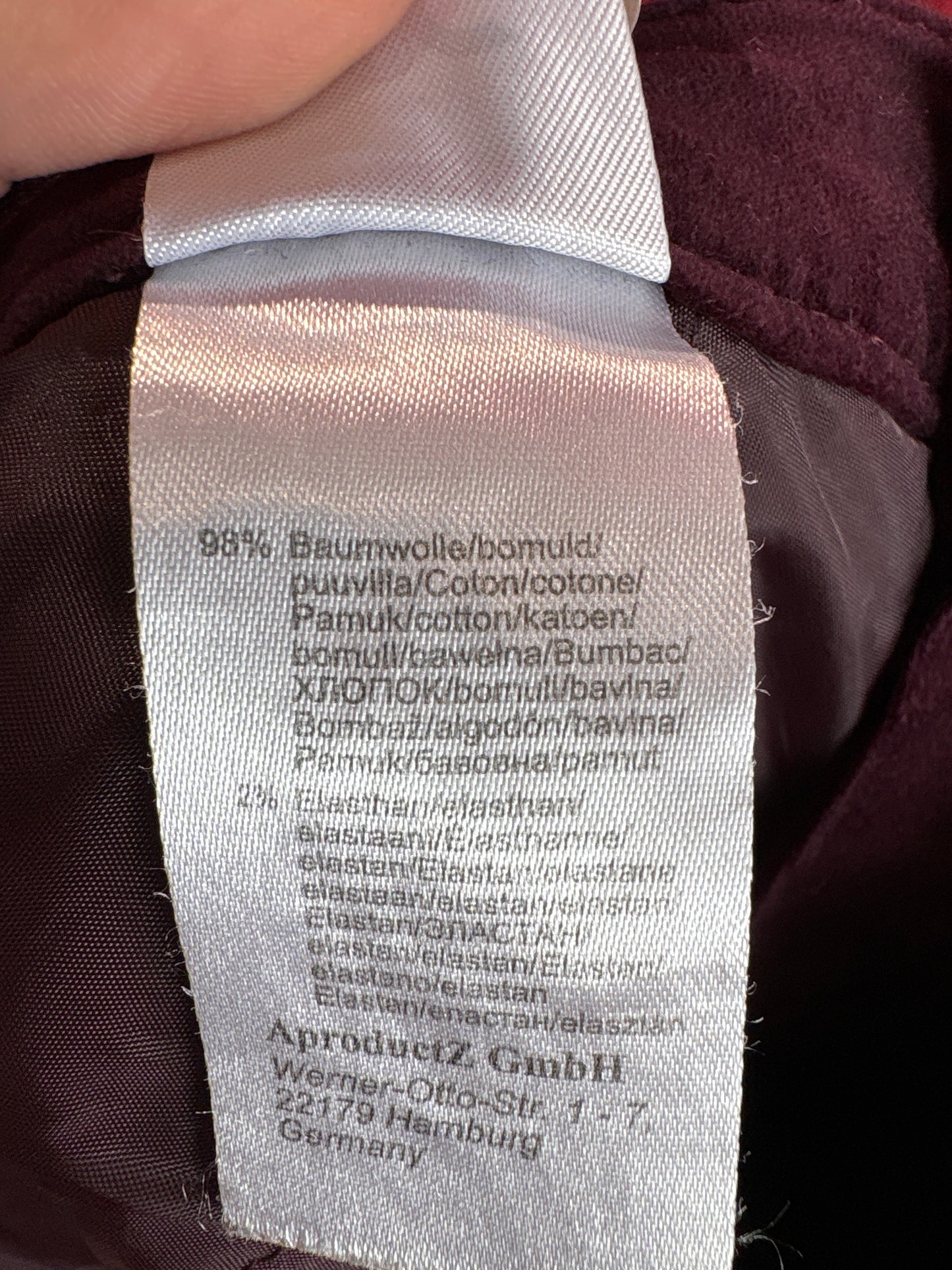 Pantaloni petite evazați aubergine din catifea premium modelatoare
