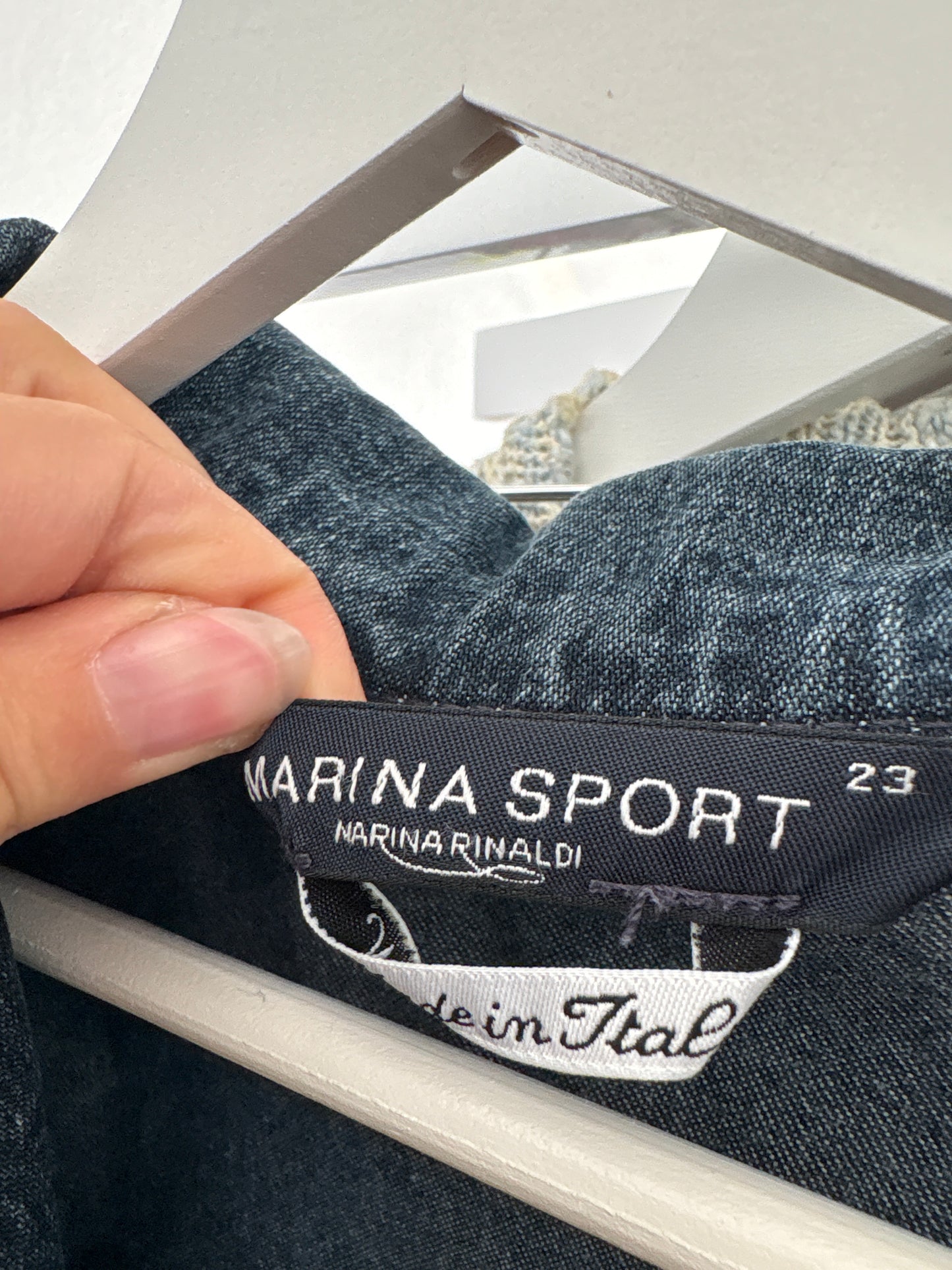 Geaca de brand luxury plus size Marina Rinaldi din jeans