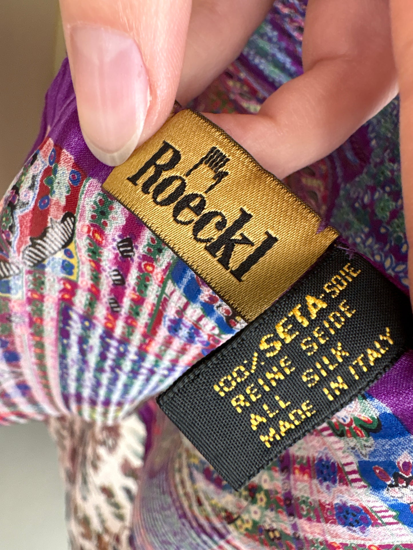 Eșarfă XXXL din mătase naturală cu print paisley