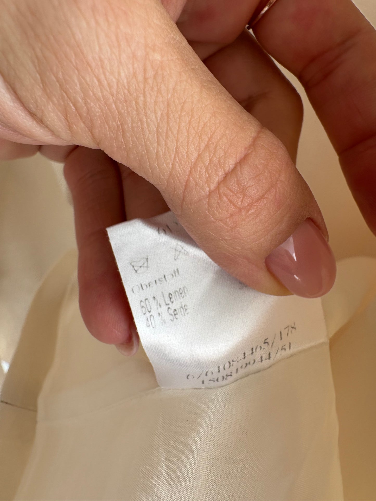 Sacou luxury René Lezard din mătase naturală și în butter white