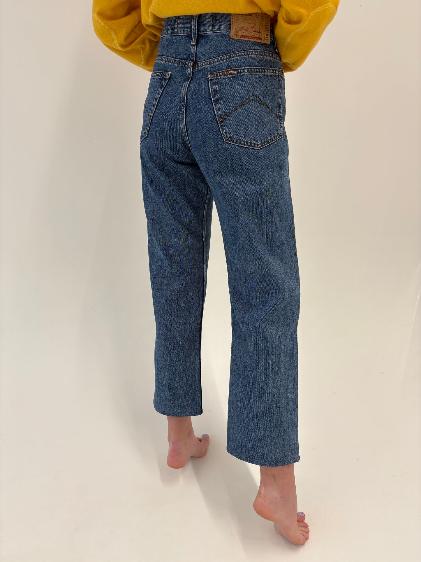 Jeans premium vintage italienești classic wash straight leg