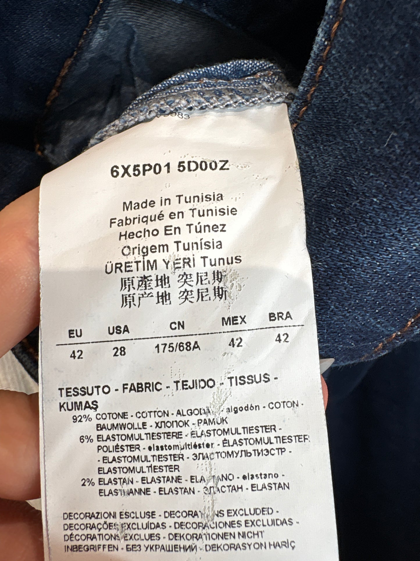 Jeans culottes Armani modelatori dark wash