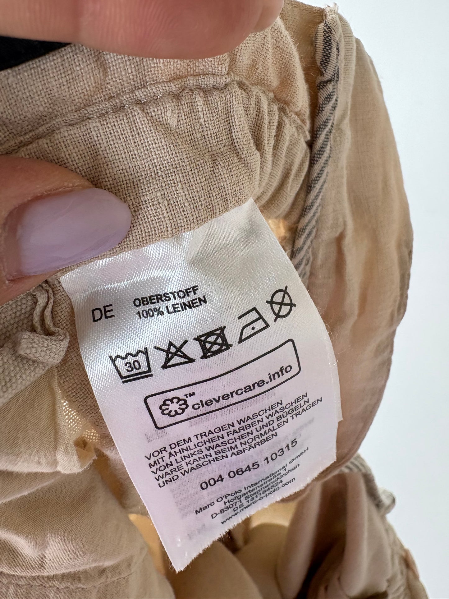 Culottes light nude din in cu talie ultra înaltă