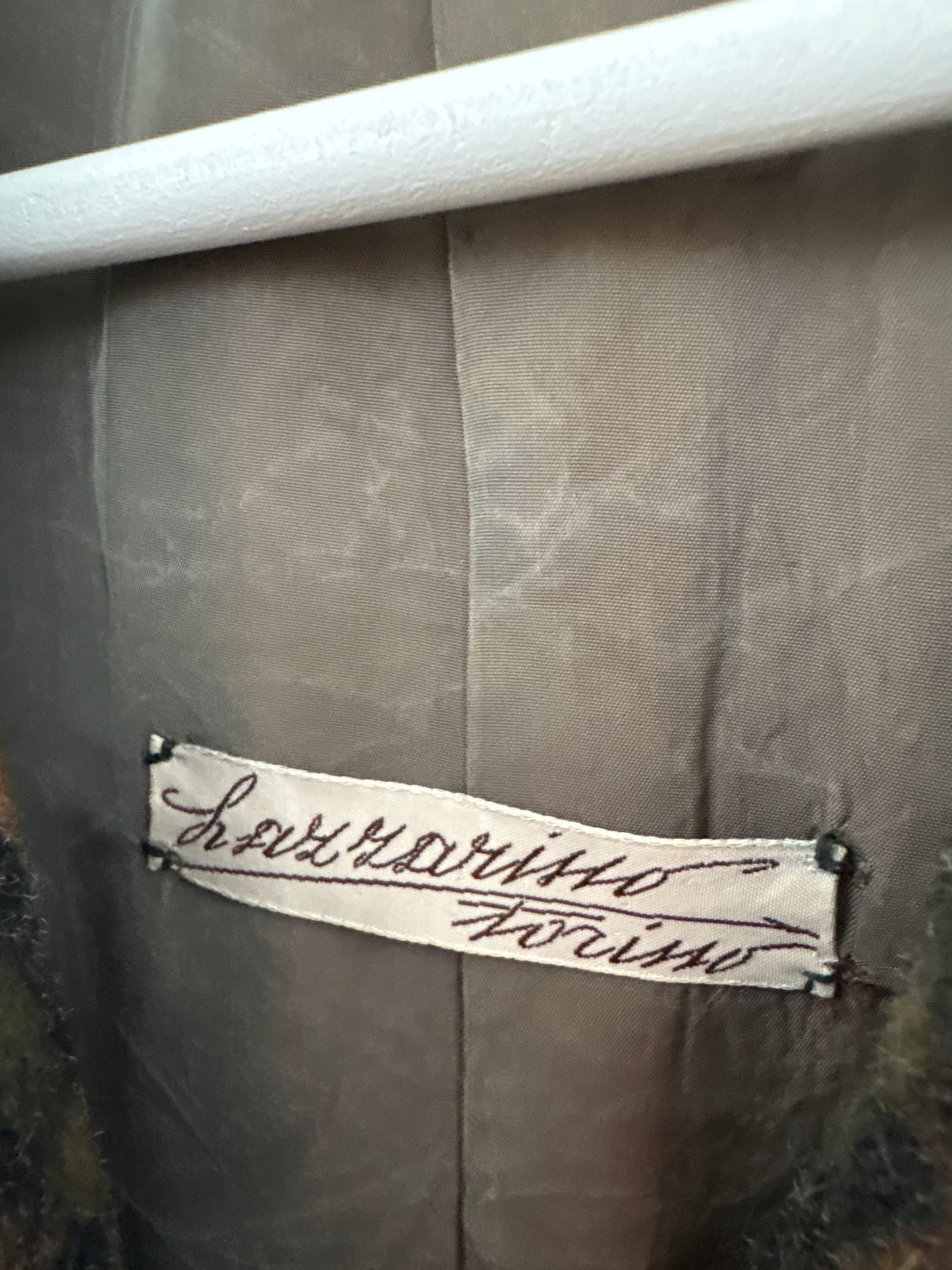 Sacou old vintage anii 40 inceput de ‘New Look’ in stil Dior din stofă countryside