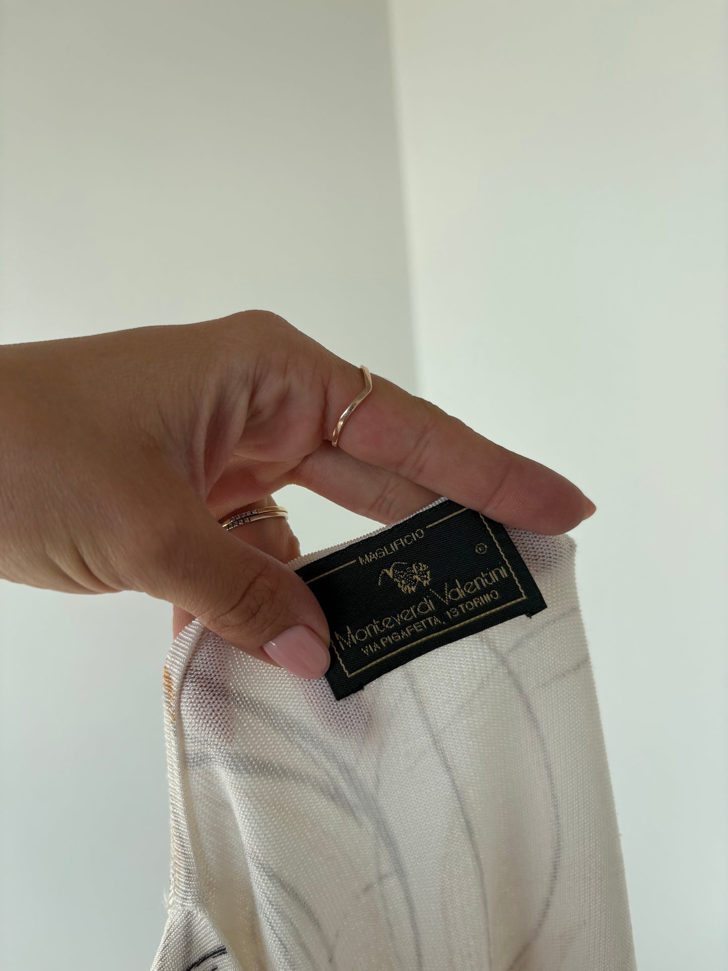 Bluză vintage premium italiană cu mânecă 3/4 și aplicații manuale