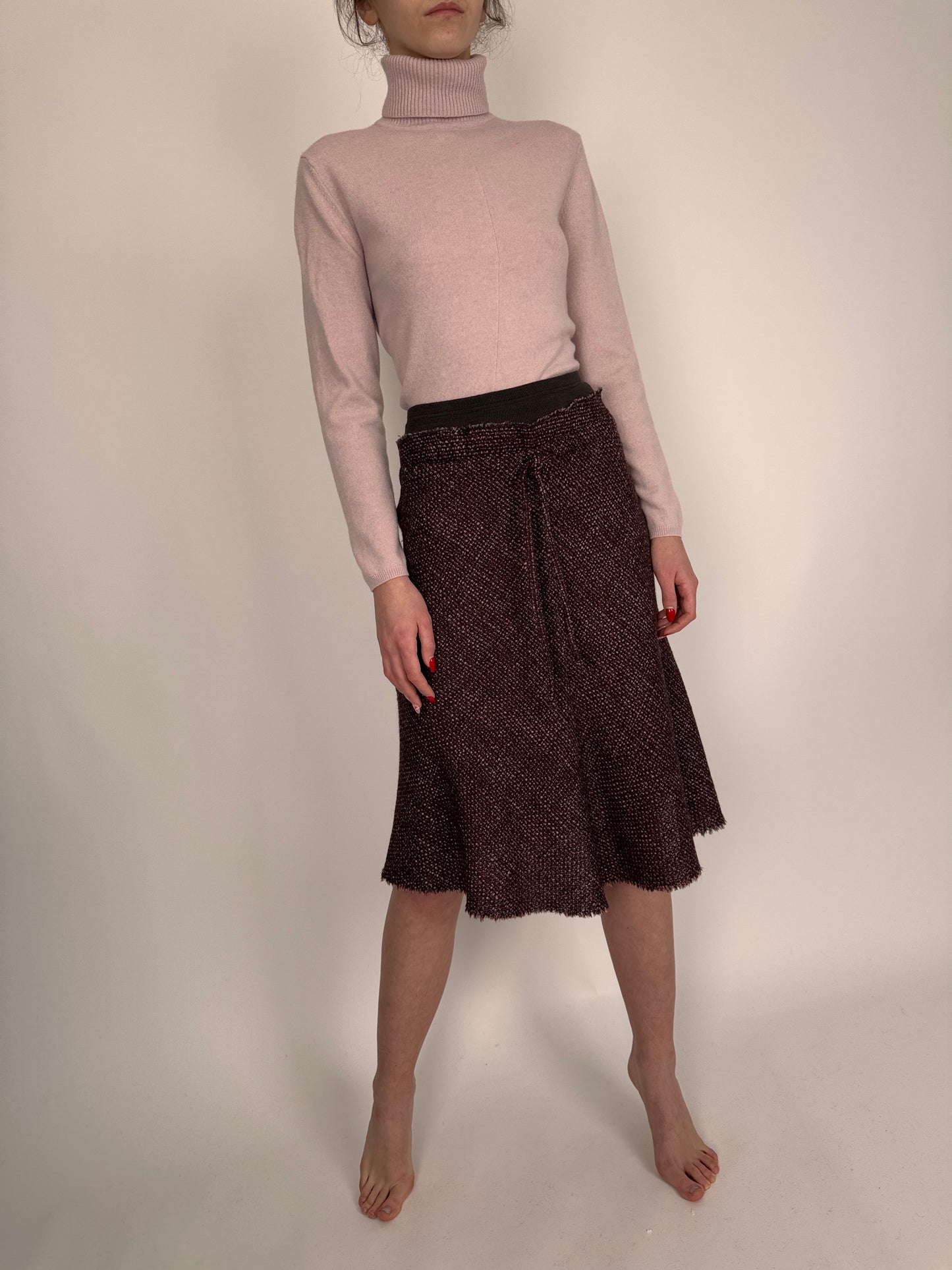 Set luxury italian Patrizia Pepe din tweed de lana extrafina și vascoza