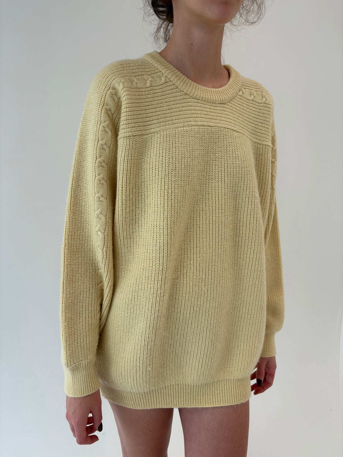 Pulover vintage luxury italian din lana extrafina de gramaj super mare
