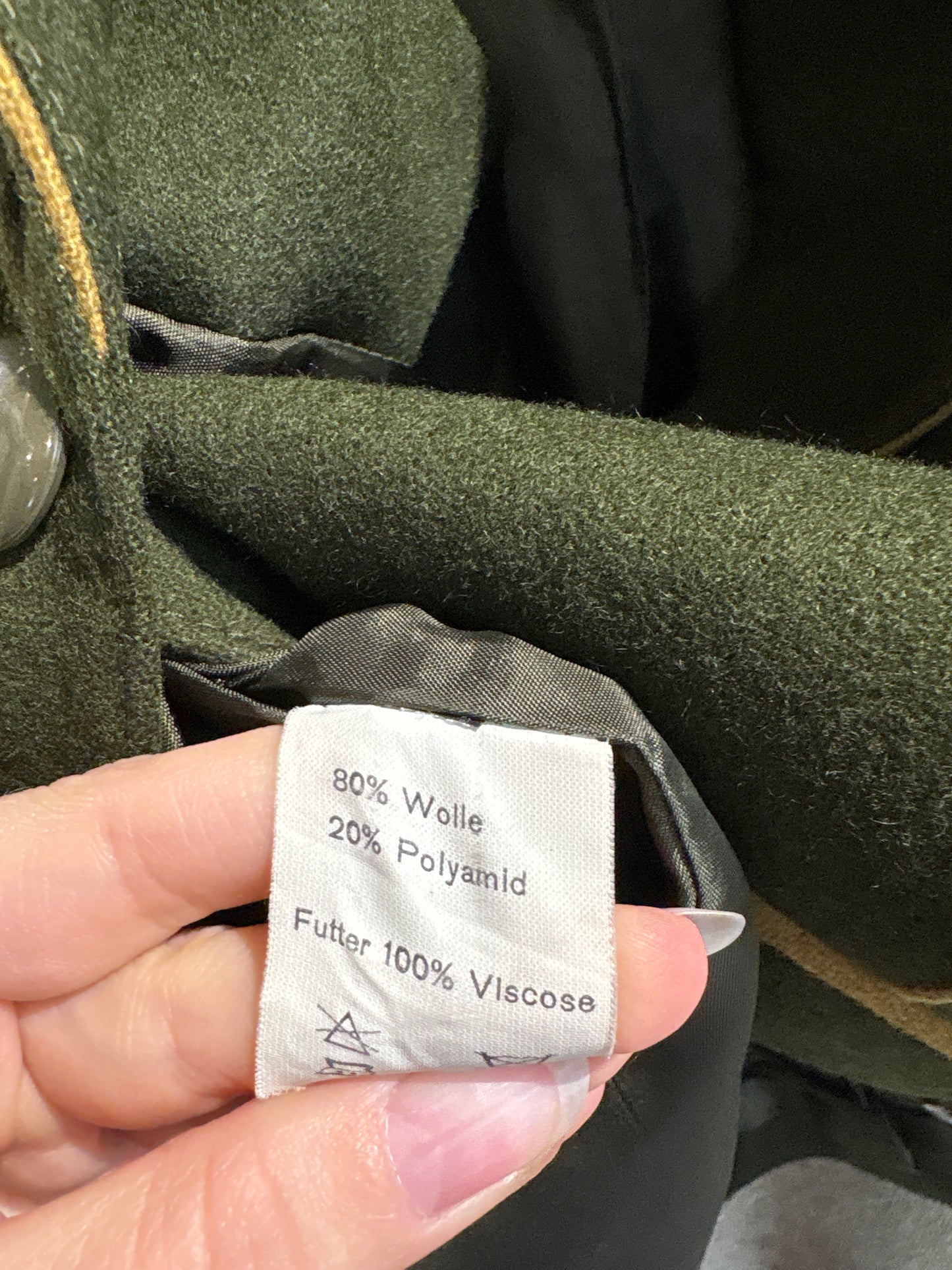 Sacou vintage cambrat forest green cu umeri ușor bufanți 80% lana