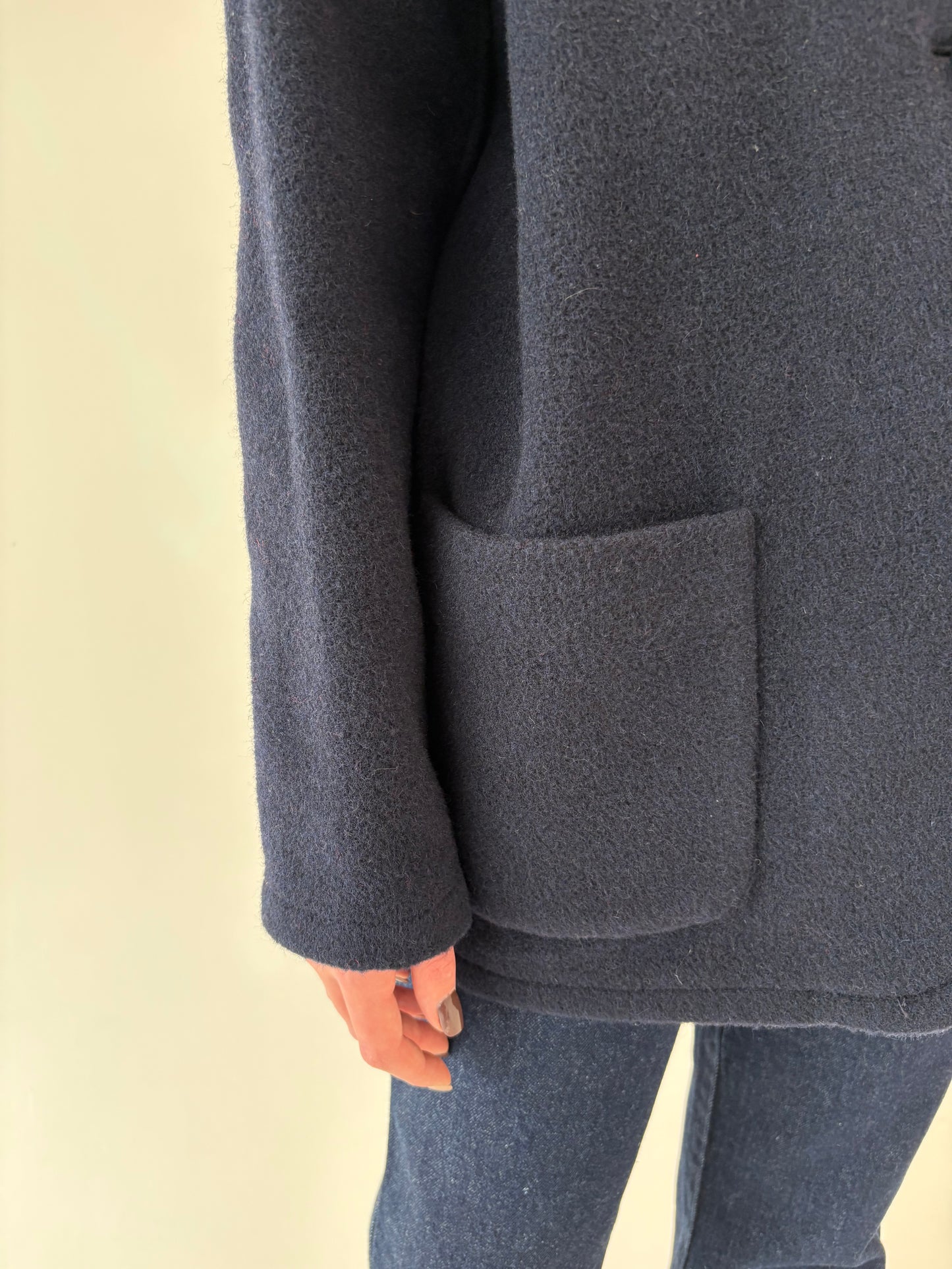 Jacheta italiană în croi minimalist super revenit în trend din lana plină extrafina