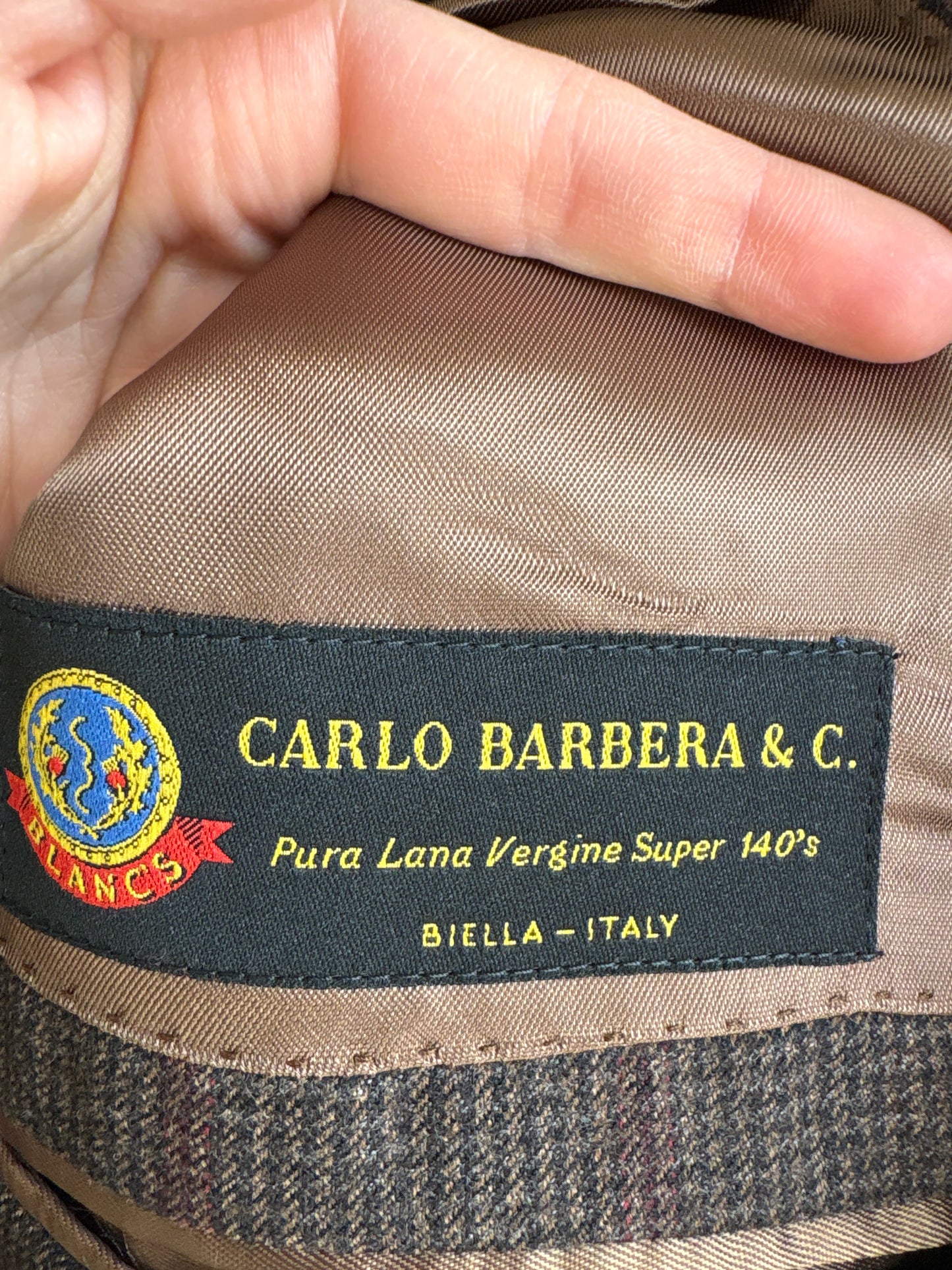 Costum nou luxury italian din stofă high end super 140’s de lana merino