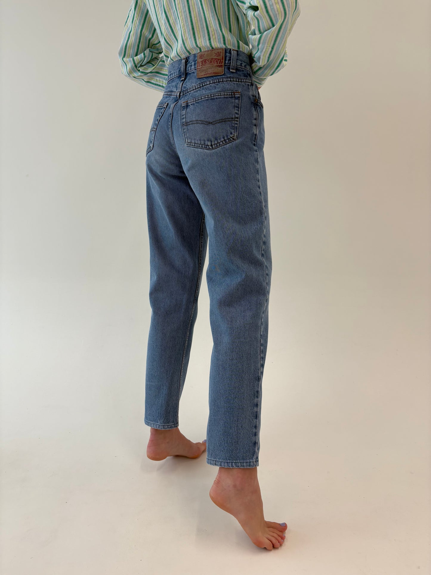 Jeans vintage classic wash and fit tall cu talie ultra înaltă